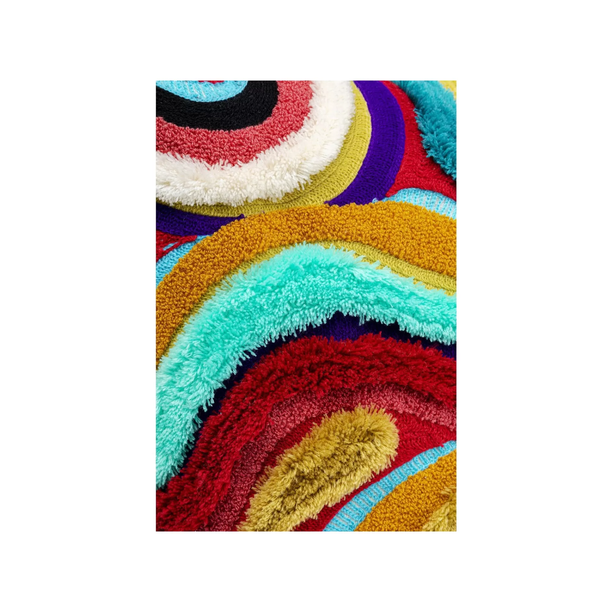 KARE Design Coussin Vagues Multicolores ^ Coussin & Plaid
