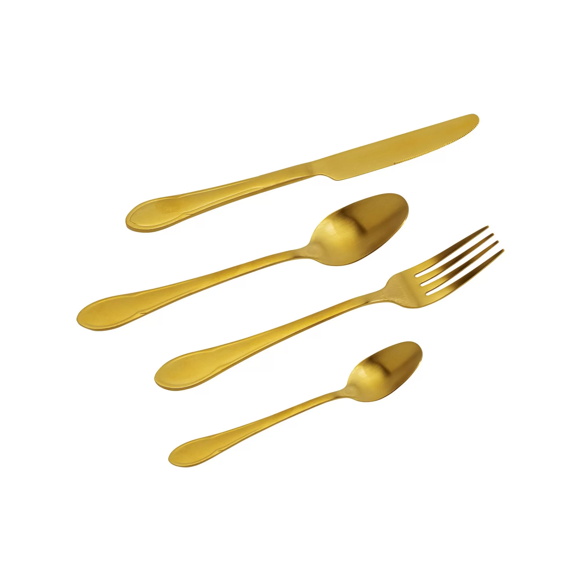 KARE Design Couverts Cucina 16 Pièces Dorés ^ Vaisselle