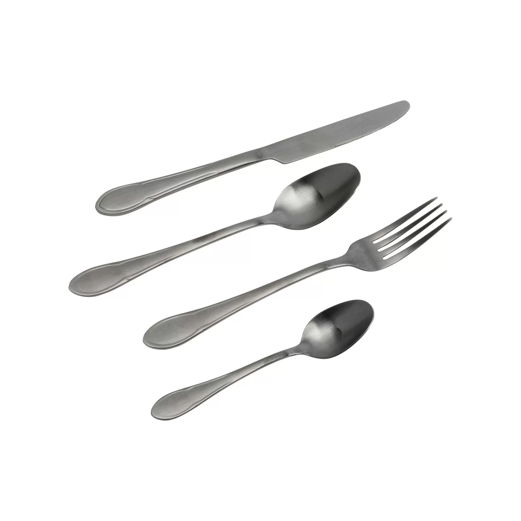 KARE Design Couverts Cucina 16 Pièces Noirs ^ Vaisselle