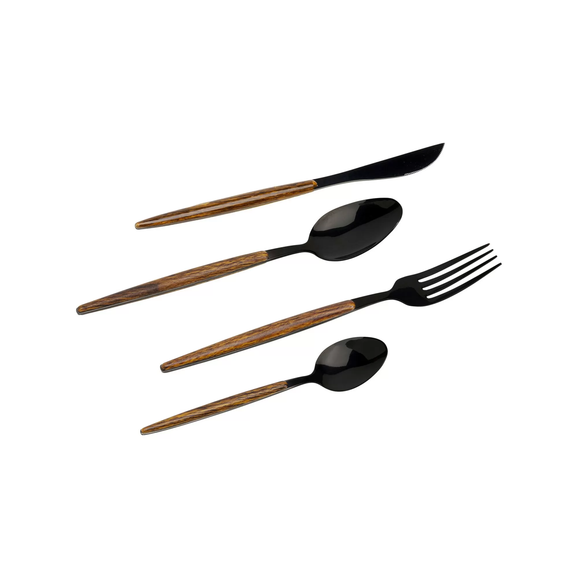 KARE Design Couverts Paris 16 Pièces Noirs ^ Vaisselle