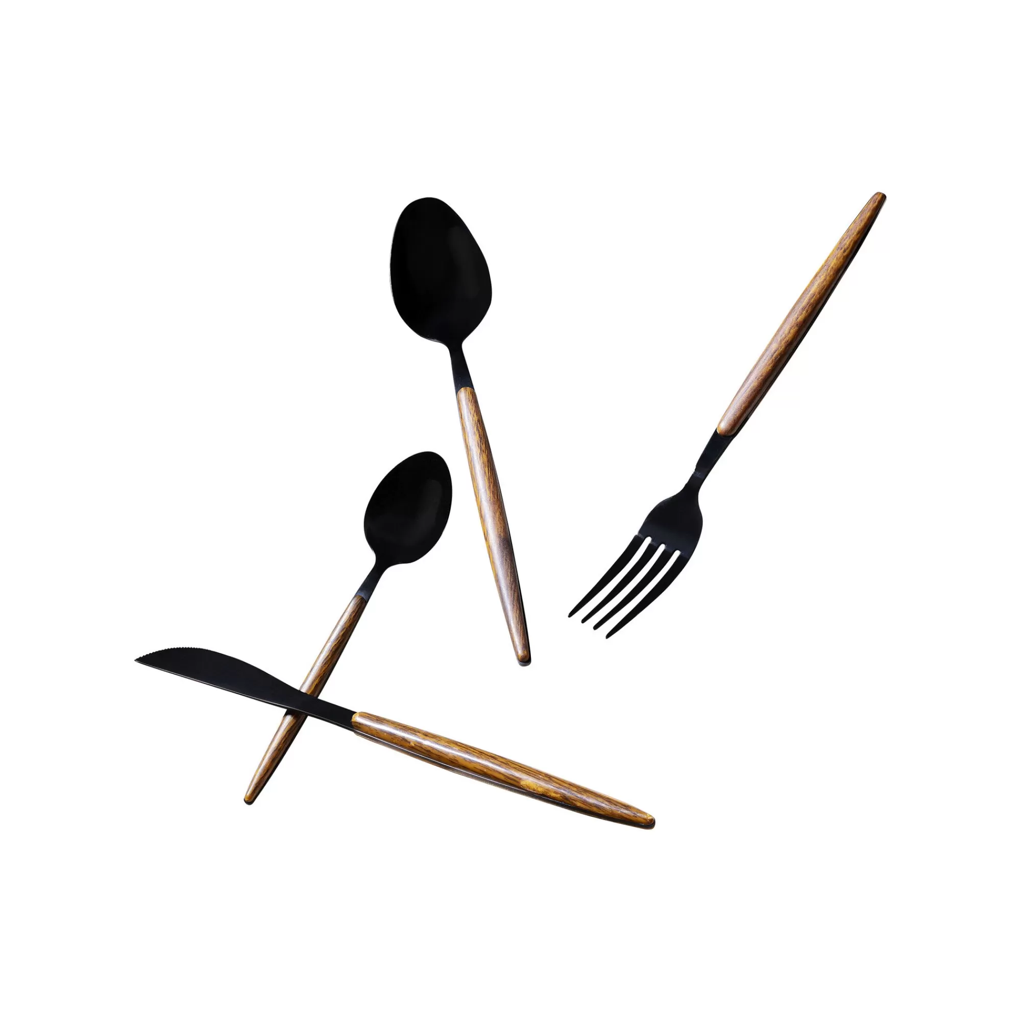 KARE Design Couverts Paris 16 Pièces Noirs ^ Vaisselle