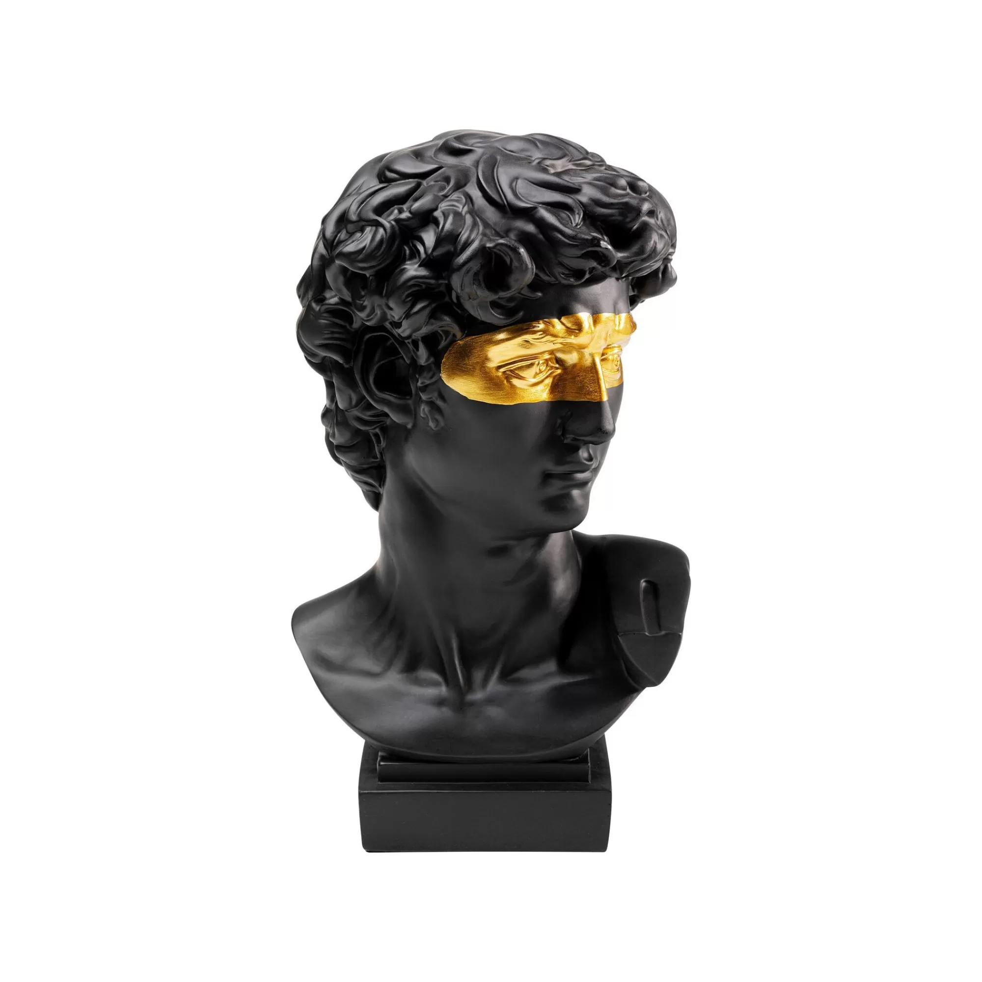 KARE Design Déco Buste Homme Noir Profil Masque Doré ^ Déco