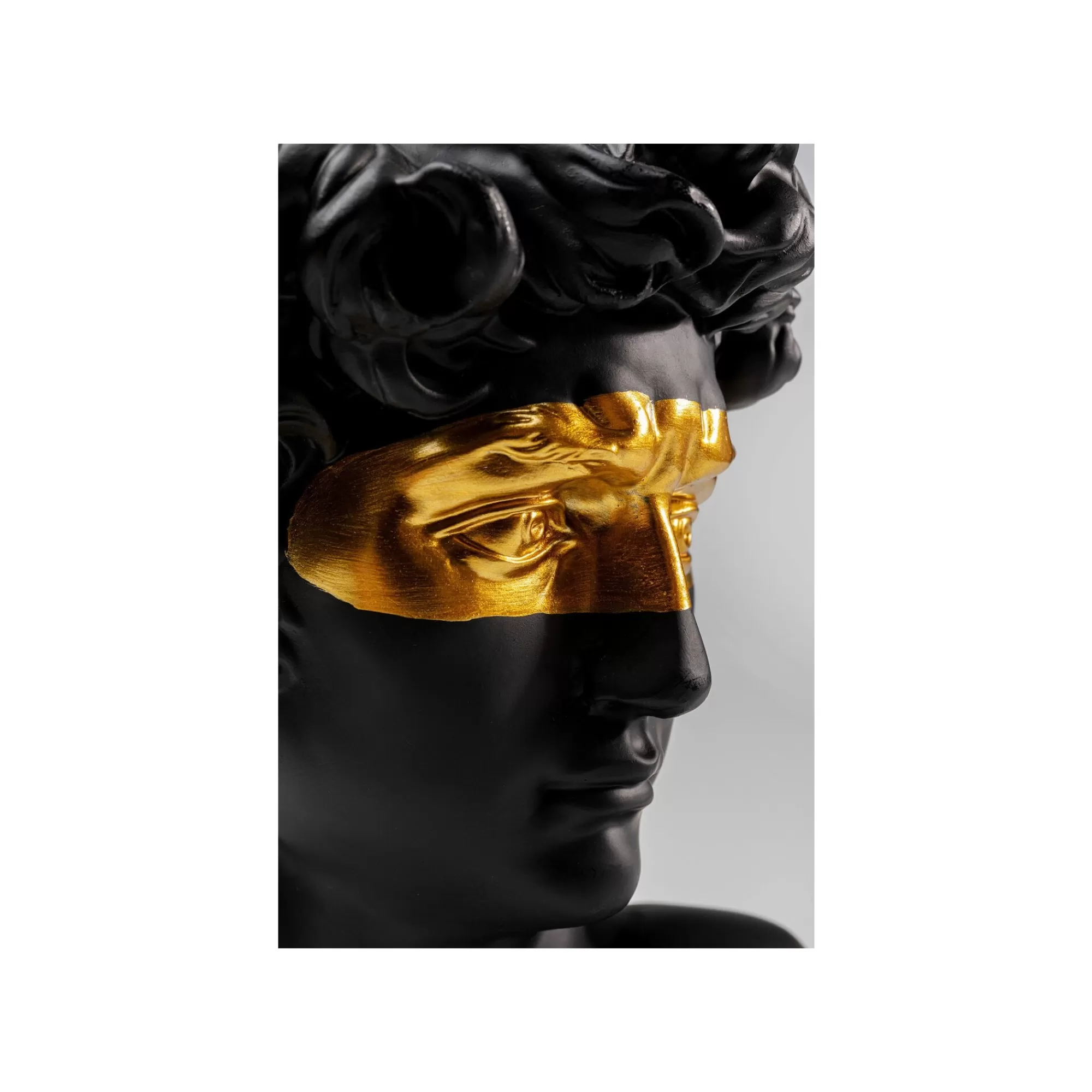 KARE Design Déco Buste Homme Noir Profil Masque Doré ^ Déco