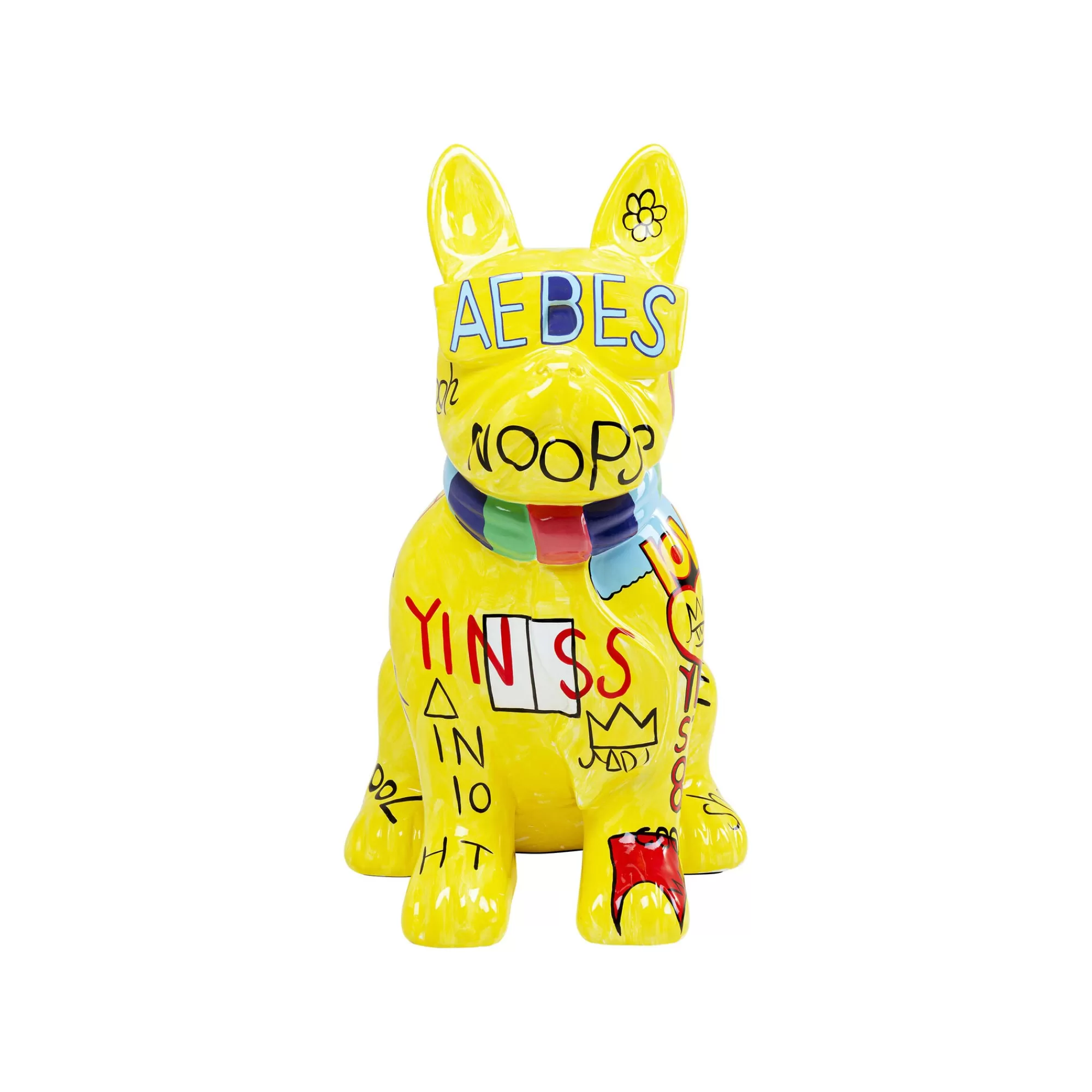 KARE Design Déco Chien Jaune Graffiti XL ^ Déco