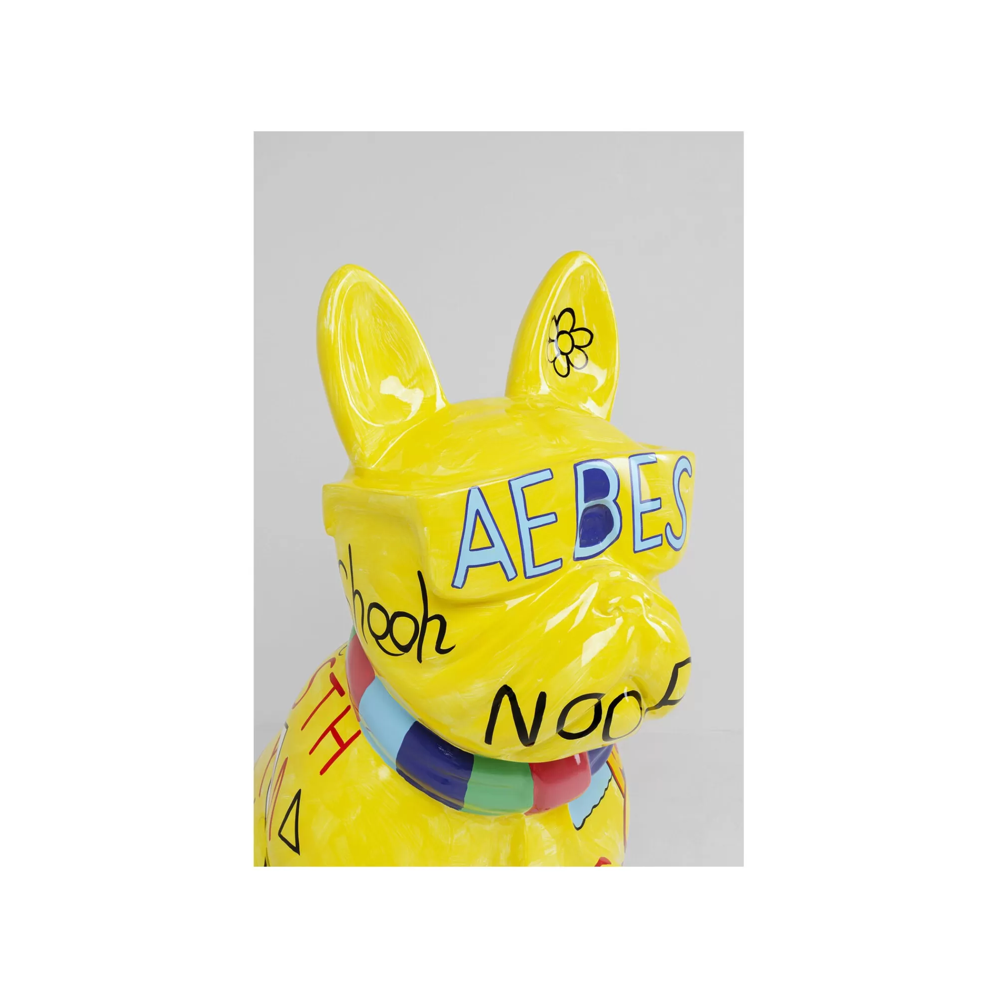 KARE Design Déco Chien Jaune Graffiti XL ^ Déco