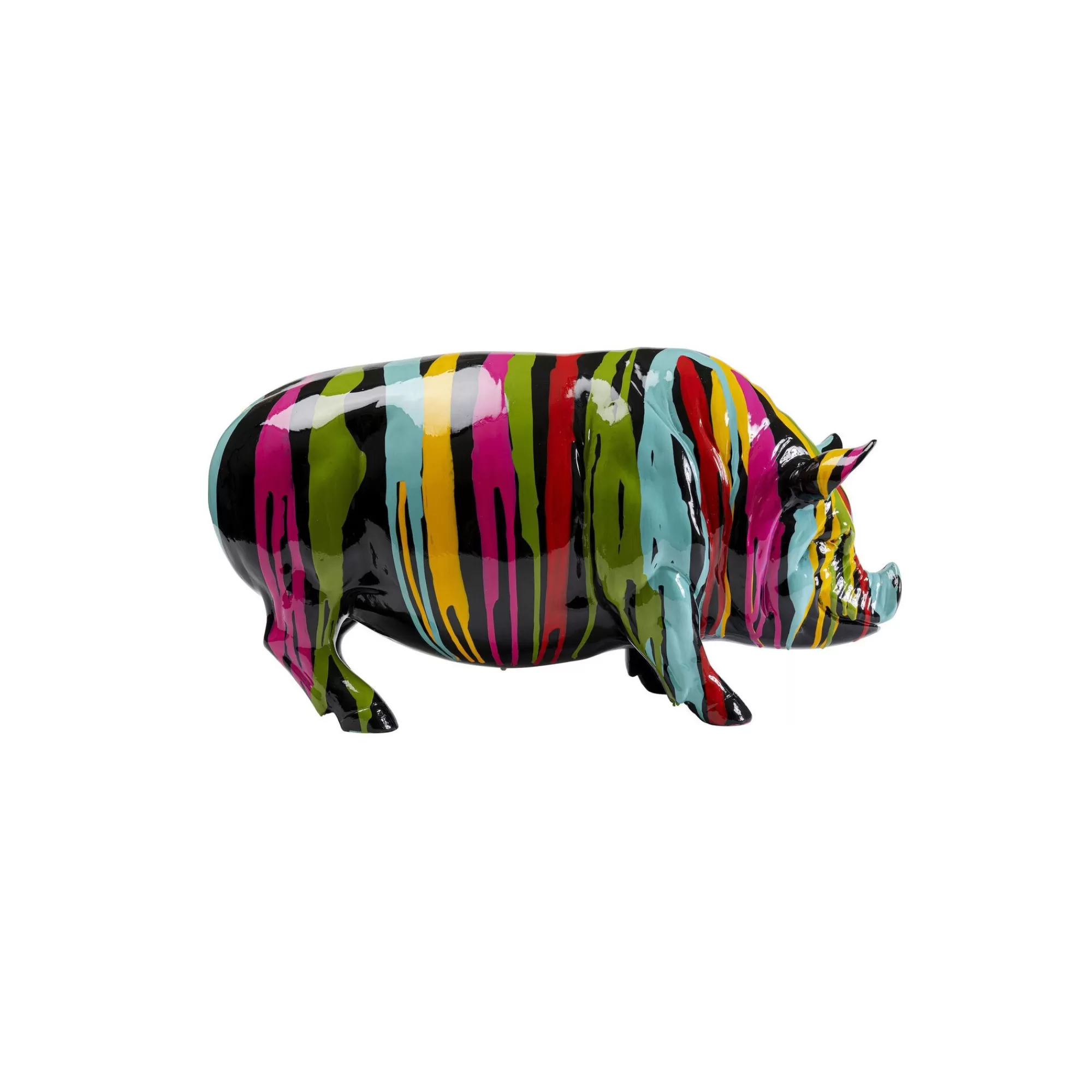 KARE Design Déco Cochon Noir Coulées De Peinture ^ Déco