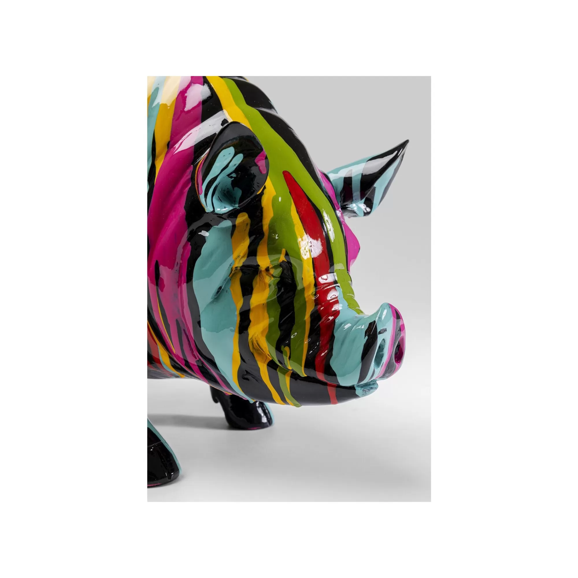 KARE Design Déco Cochon Noir Coulées De Peinture ^ Déco