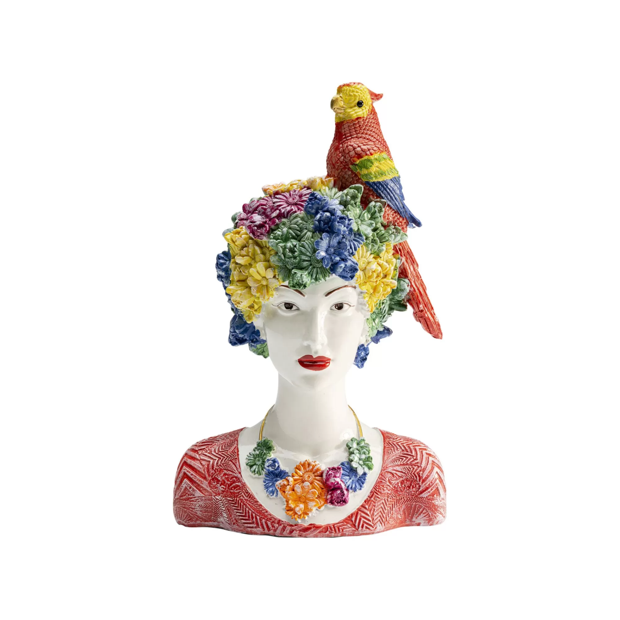 KARE Design Déco Femme Fleurs Perroquet 50cm ^ Déco