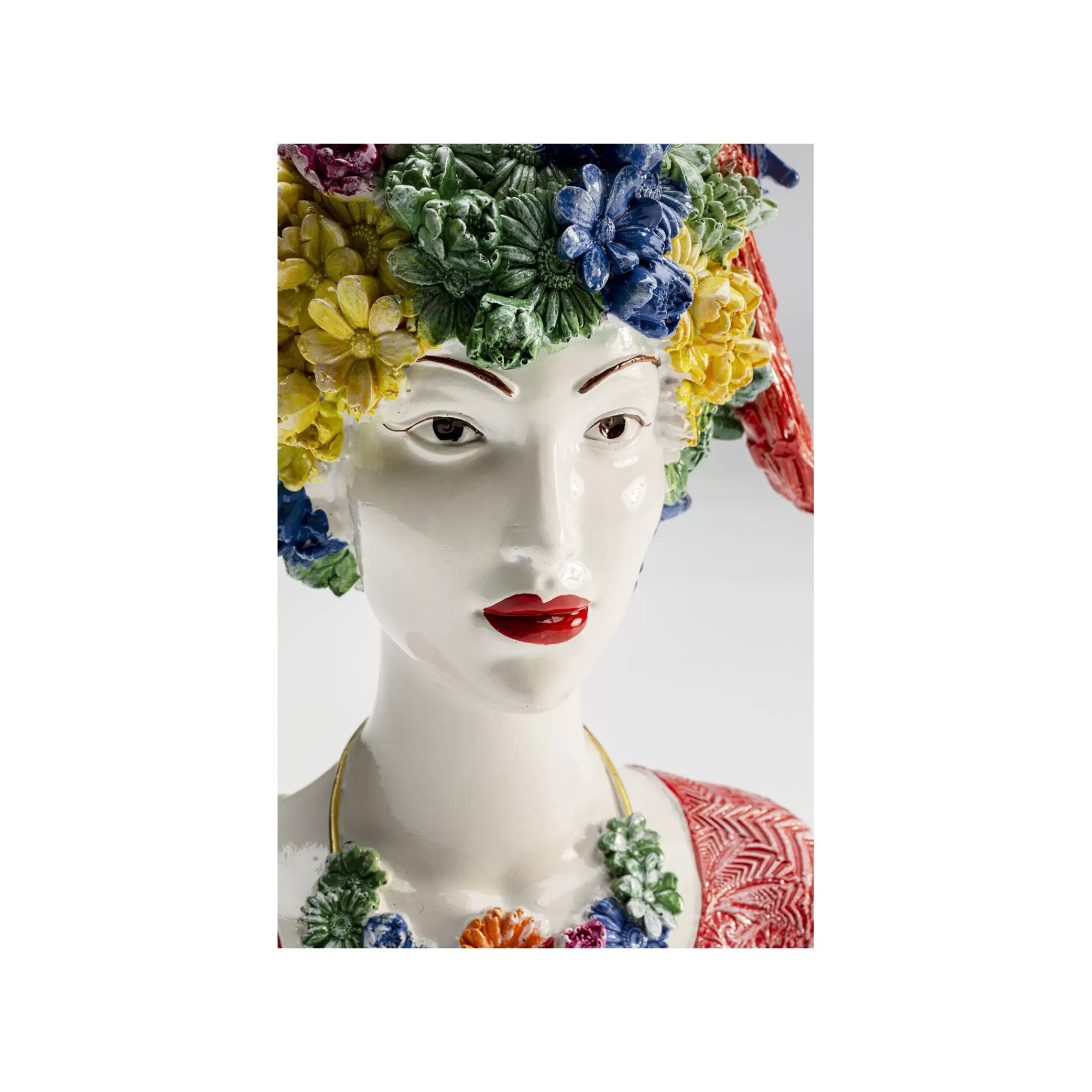 KARE Design Déco Femme Fleurs Perroquet 50cm ^ Déco
