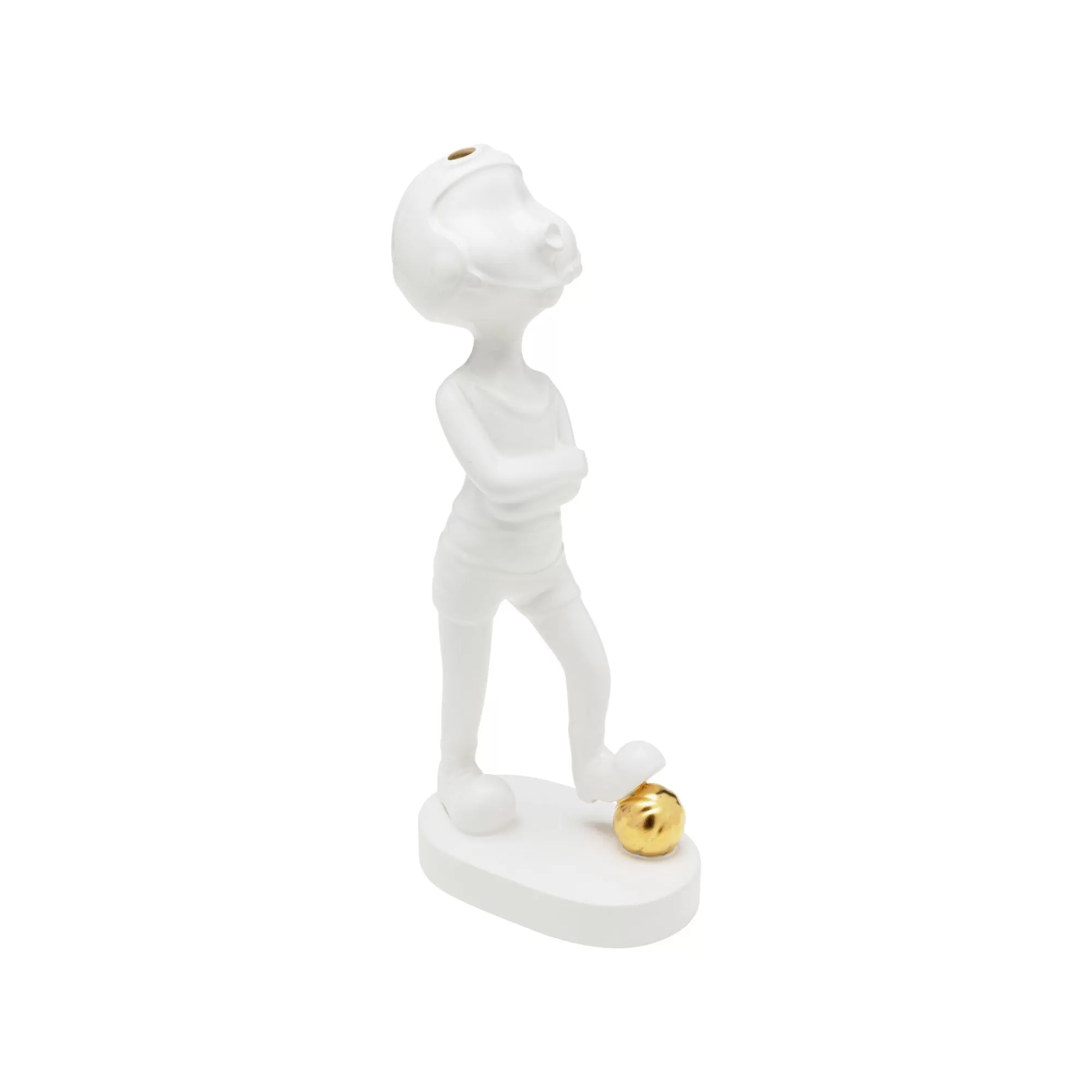 KARE Design Déco Fille Blanche Balle Dorée ^ Déco