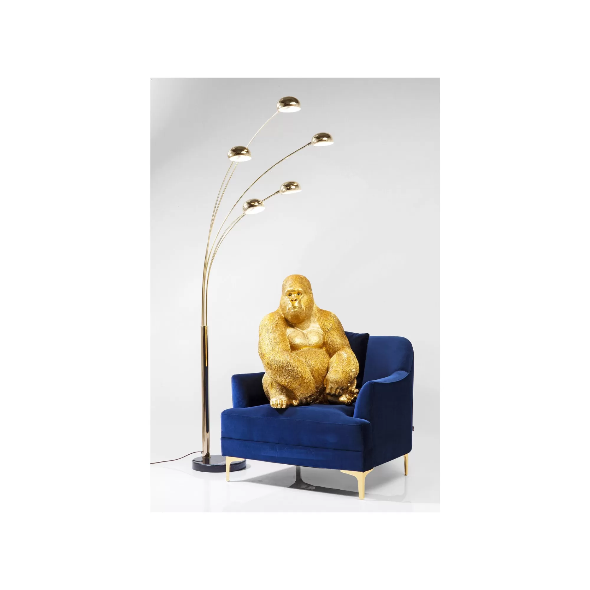 KARE Design Déco Gorille XL 76cm Doré ^ Déco