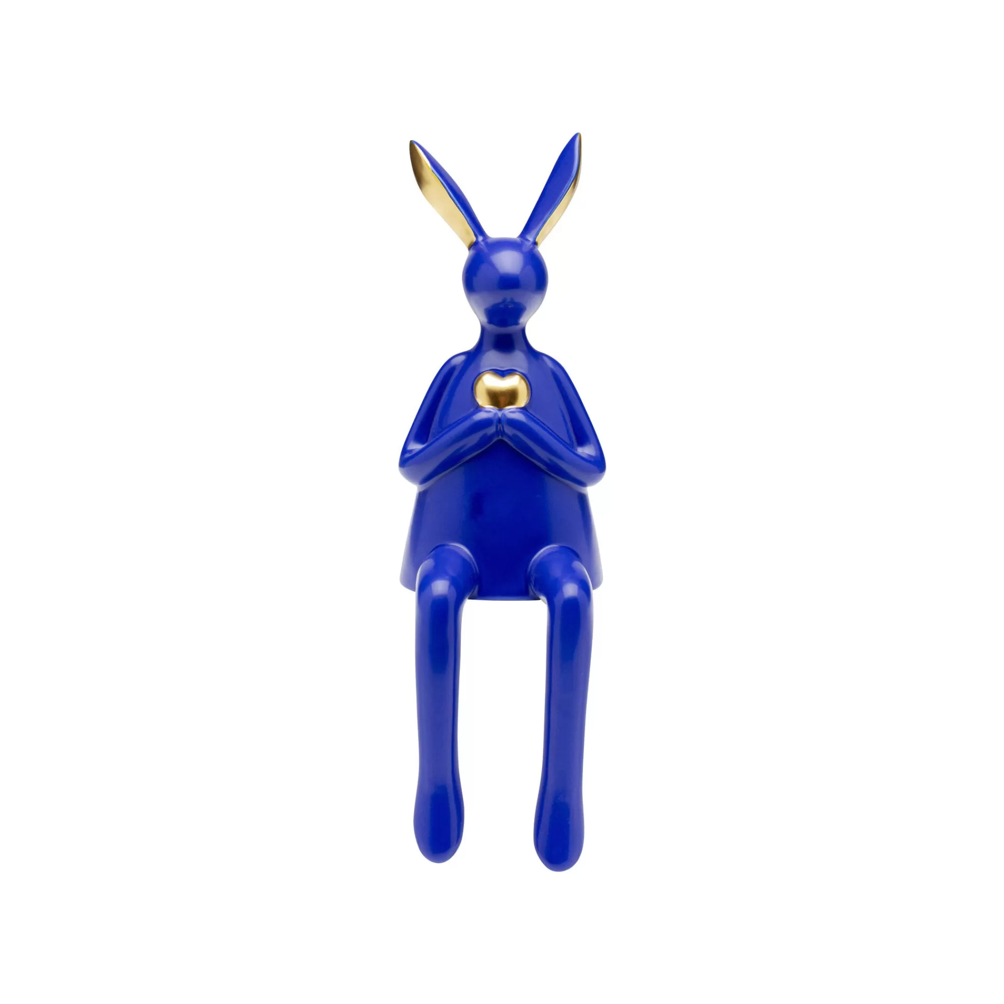 KARE Design Déco Lapin Bleu Assis Coeur ^ Déco