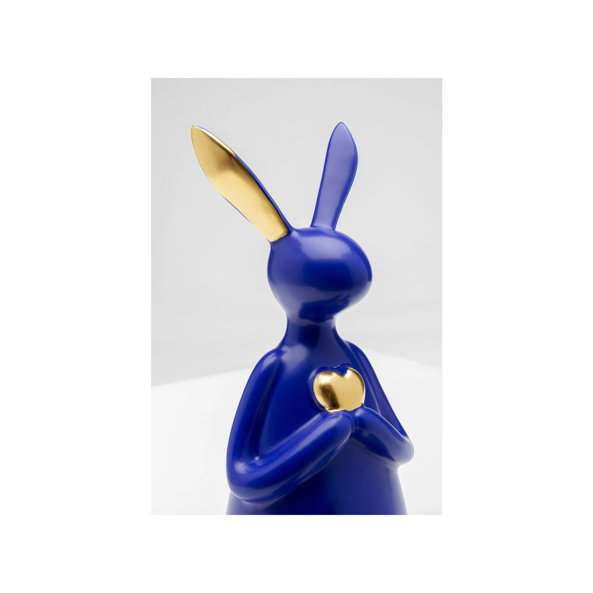 KARE Design Déco Lapin Bleu Assis Coeur ^ Déco