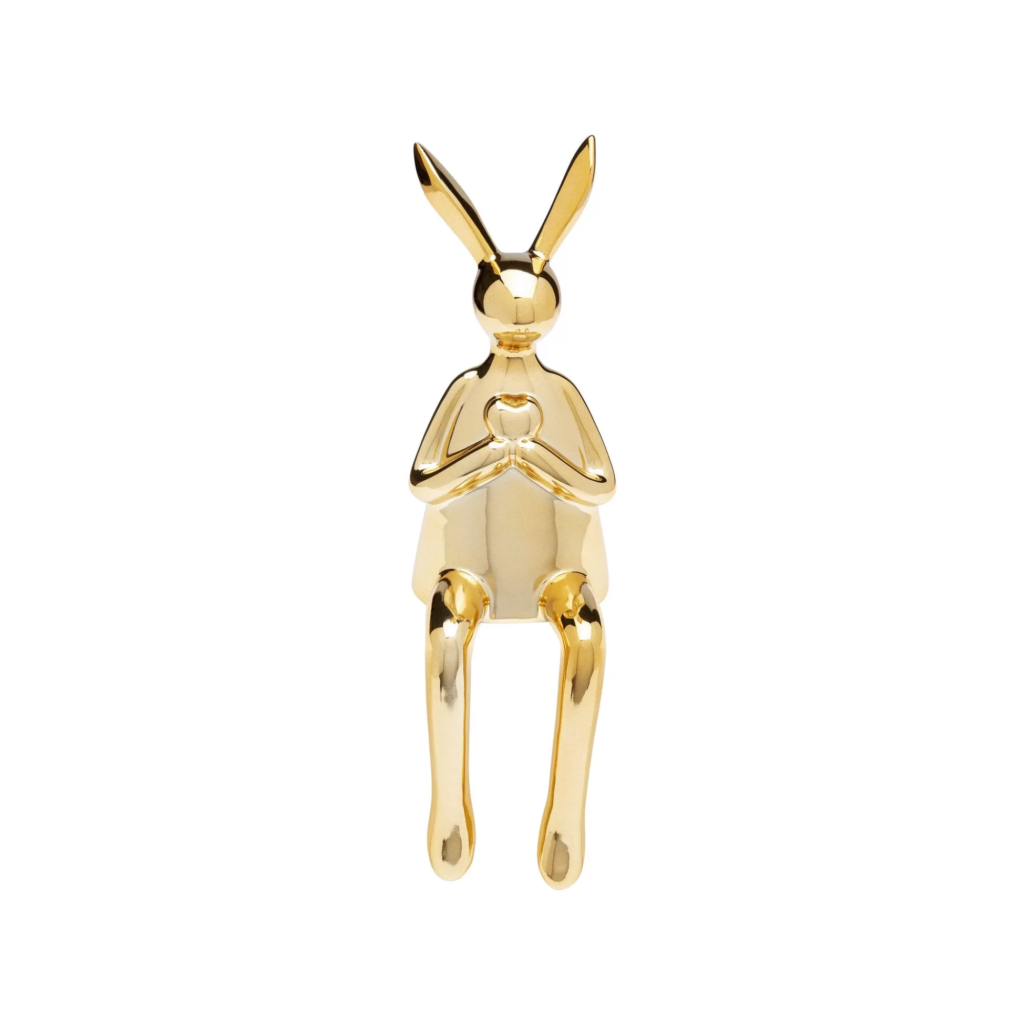 KARE Design Déco Lapin Doré Assis Coeur ^ Déco