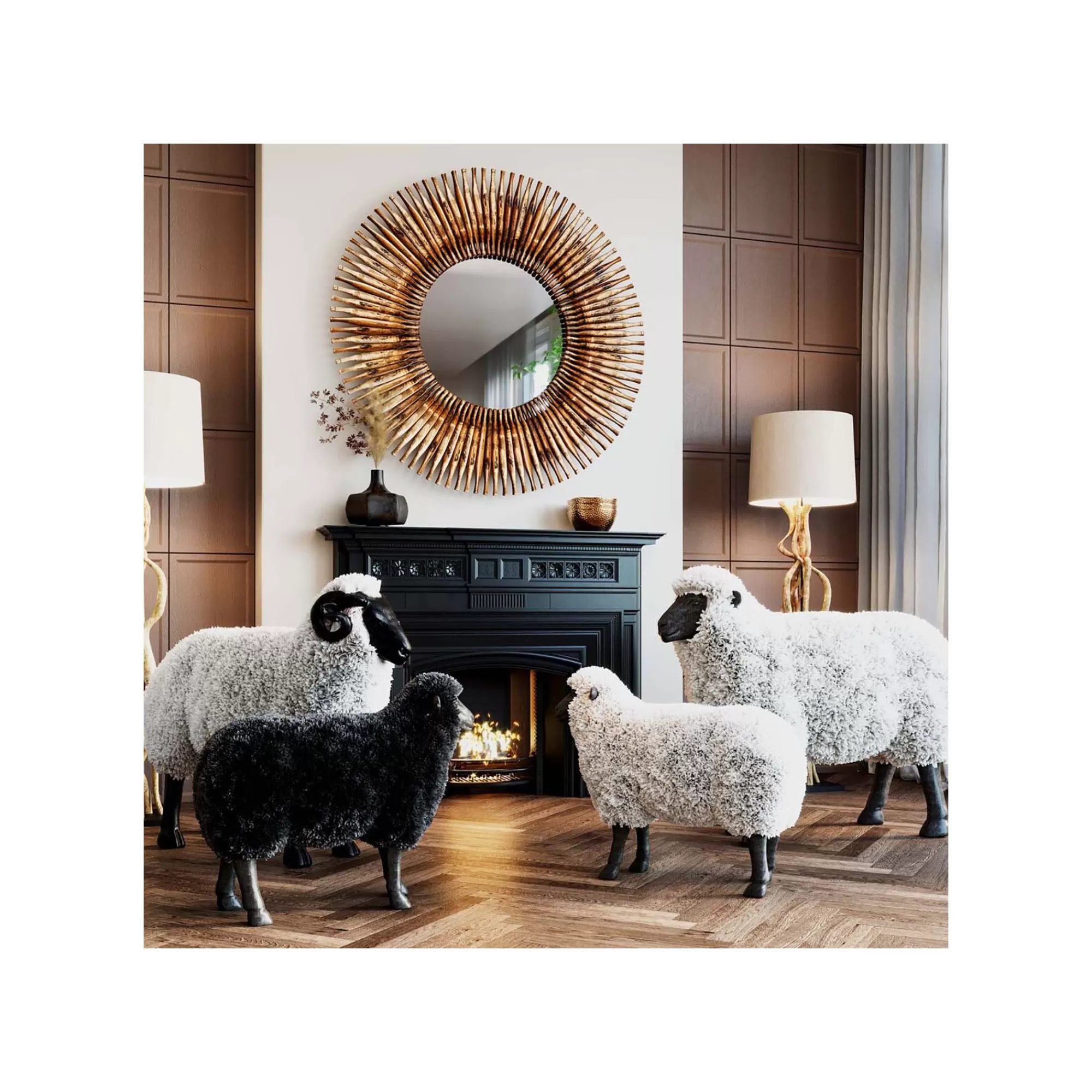 KARE Design Déco Mouton Blanc 73cm ^ Déco