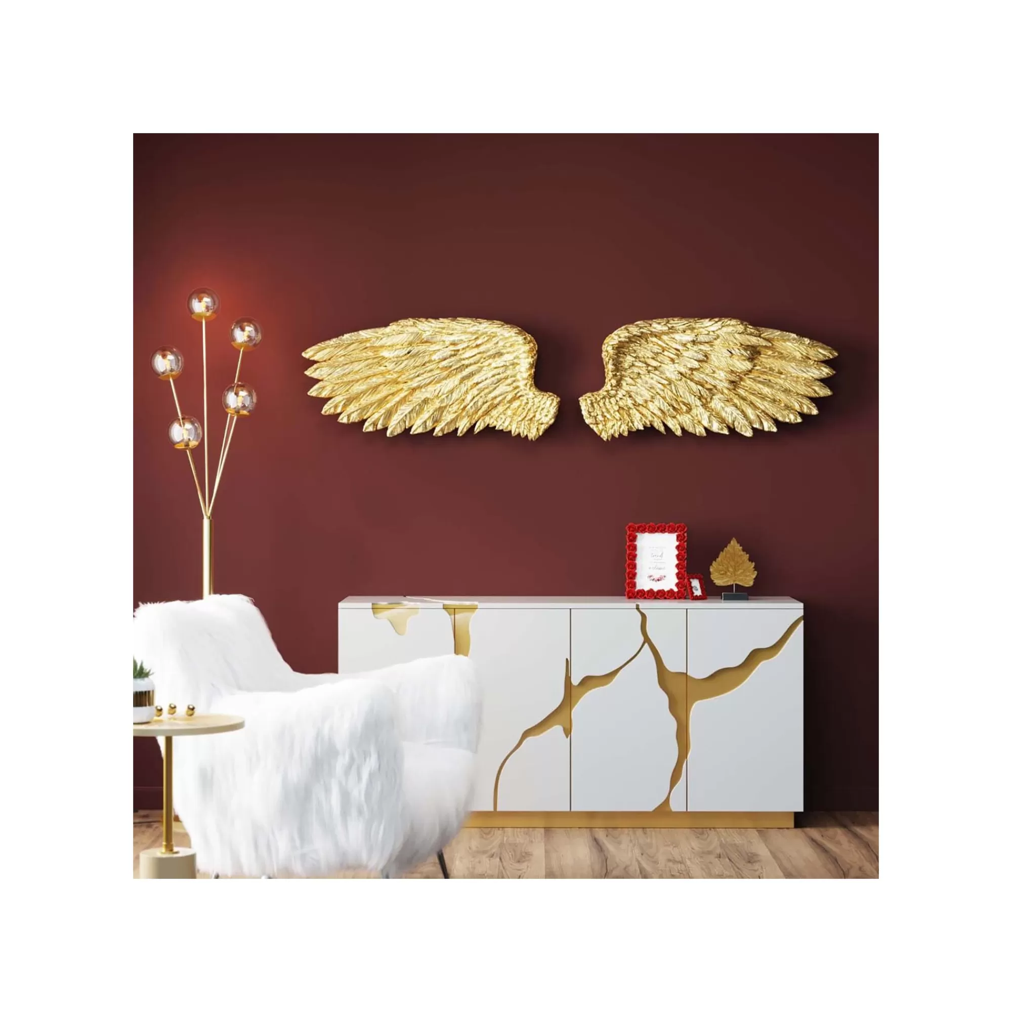 KARE Design Déco Murale Ailes Dorées Set De 2 ^ Déco Murale