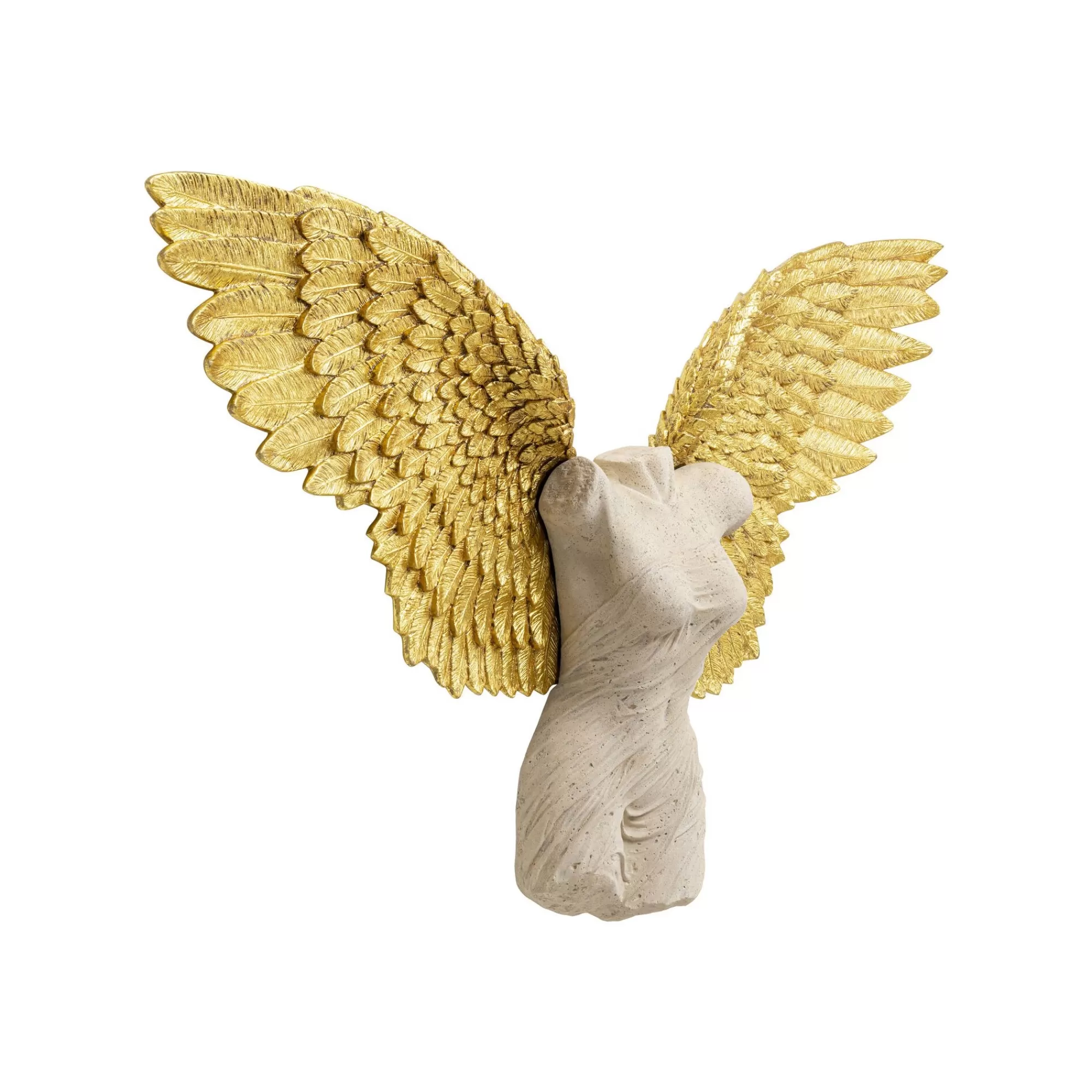 KARE Design Déco Murale Buste Femme Ailes Dorées 124x71cm ^ Déco Murale