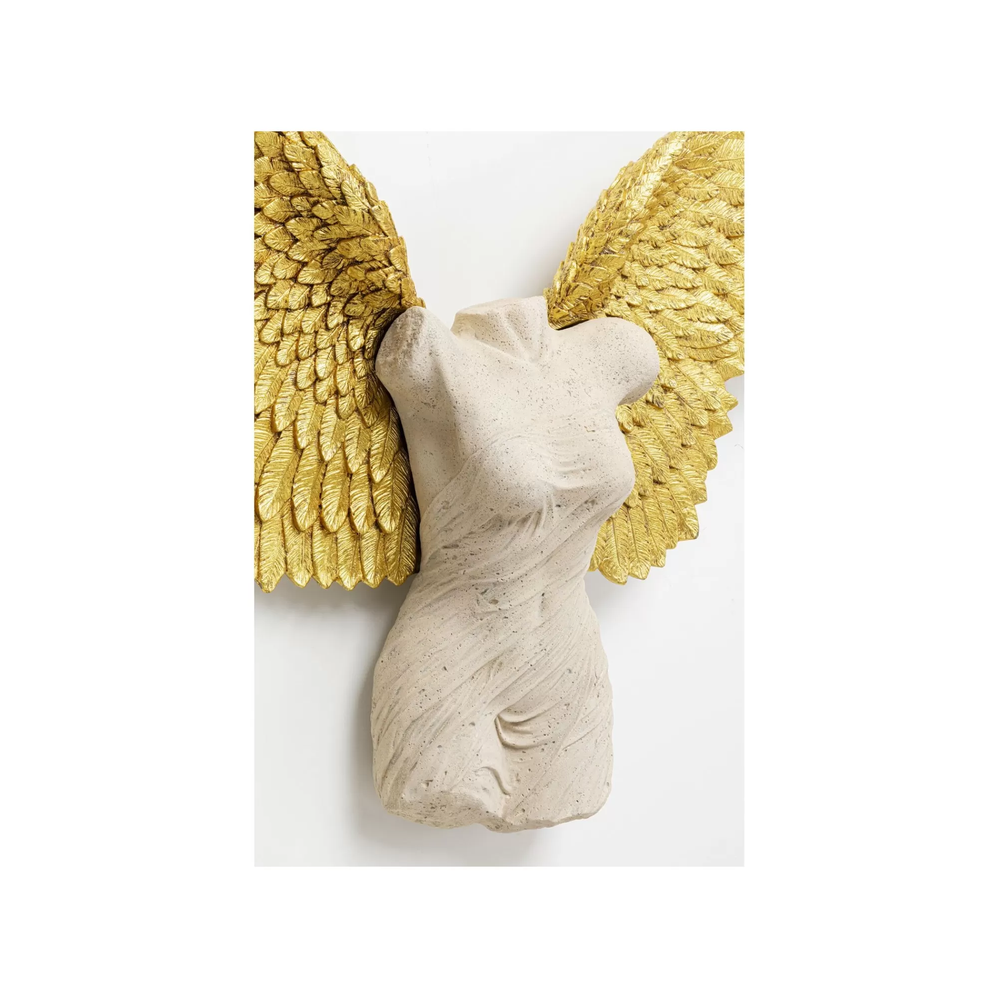 KARE Design Déco Murale Buste Femme Ailes Dorées 124x71cm ^ Déco Murale