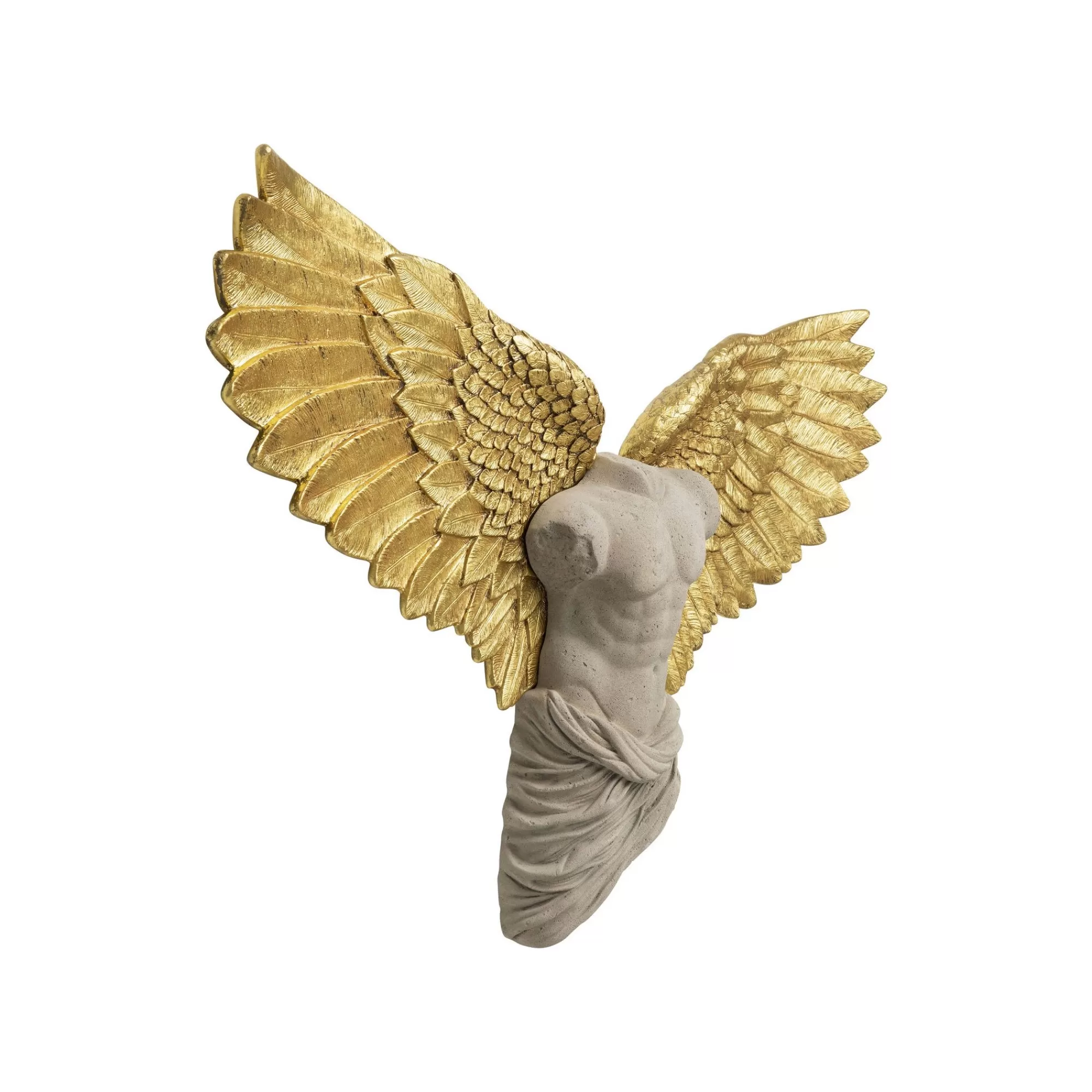 KARE Design Déco Murale Buste Homme Ailes Dorées 124x71cm ^ Déco Murale