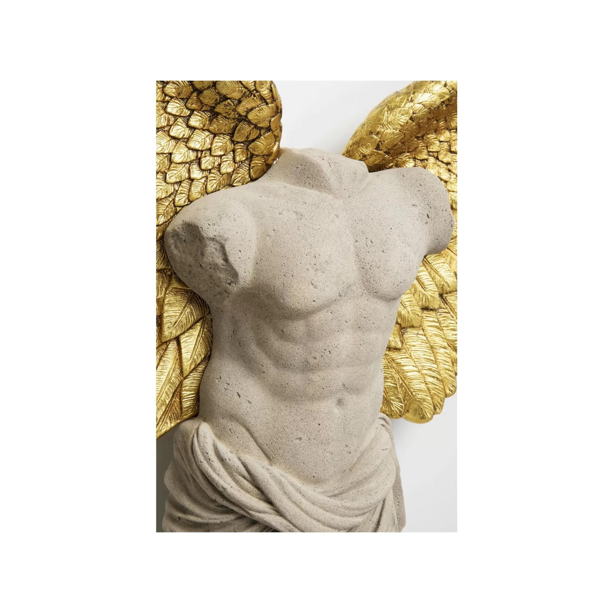 KARE Design Déco Murale Buste Homme Ailes Dorées 124x71cm ^ Déco Murale