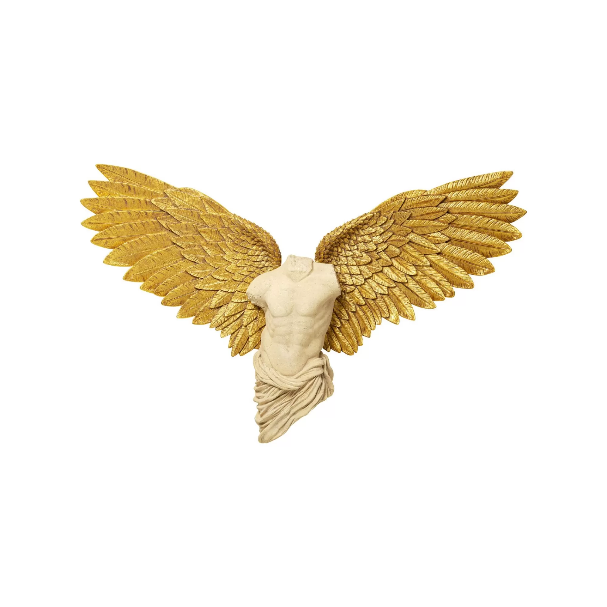 KARE Design Déco Murale Buste Homme Ailes Dorées 208x136cm ^ Déco Murale