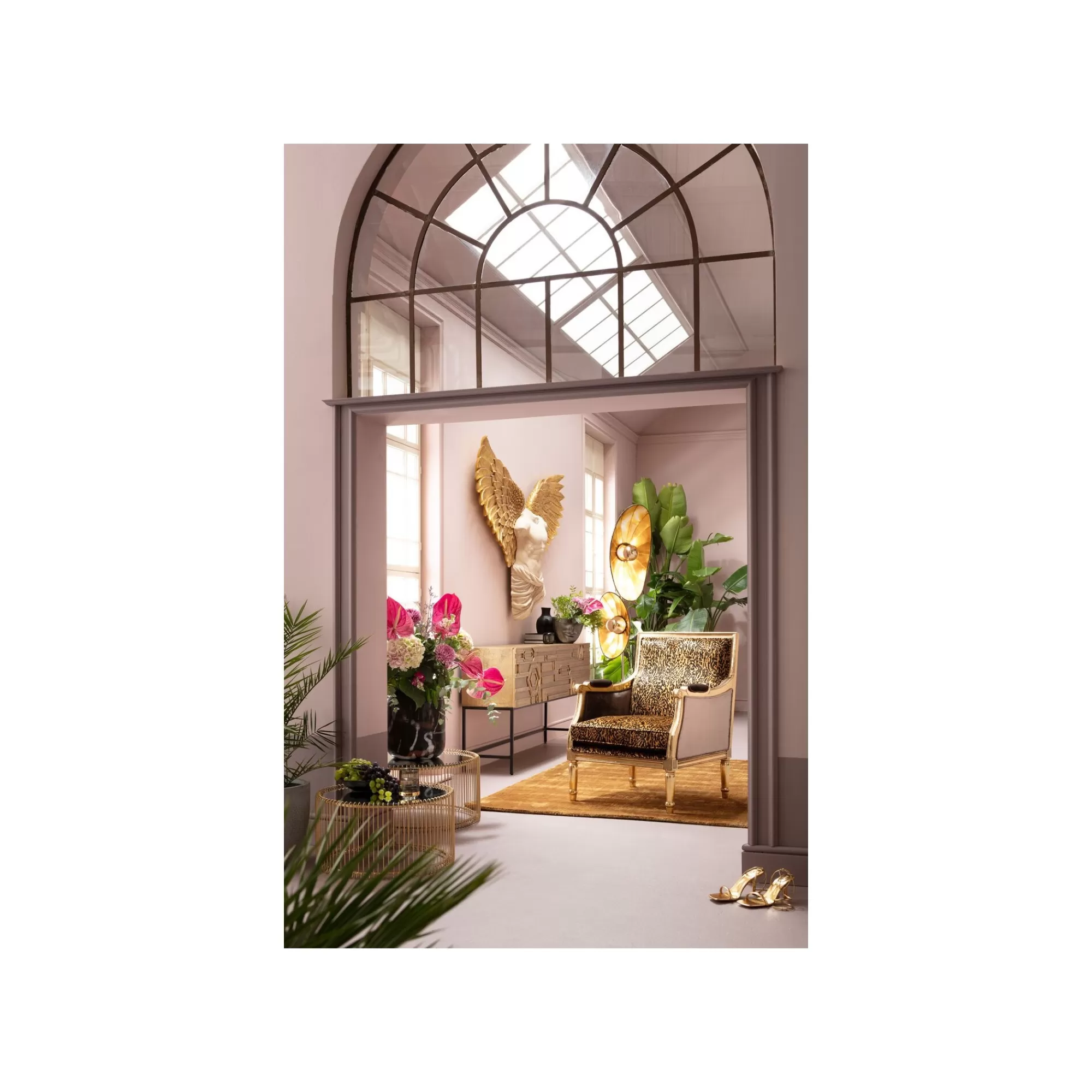 KARE Design Déco Murale Buste Homme Ailes Dorées 208x136cm ^ Déco Murale