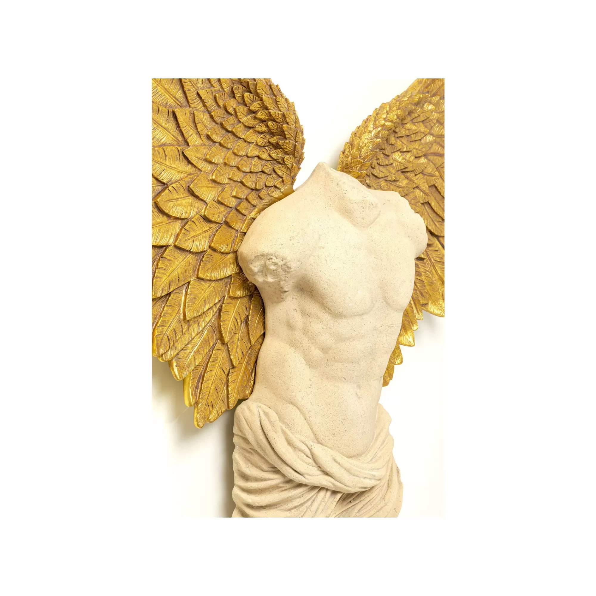 KARE Design Déco Murale Buste Homme Ailes Dorées 208x136cm ^ Déco Murale