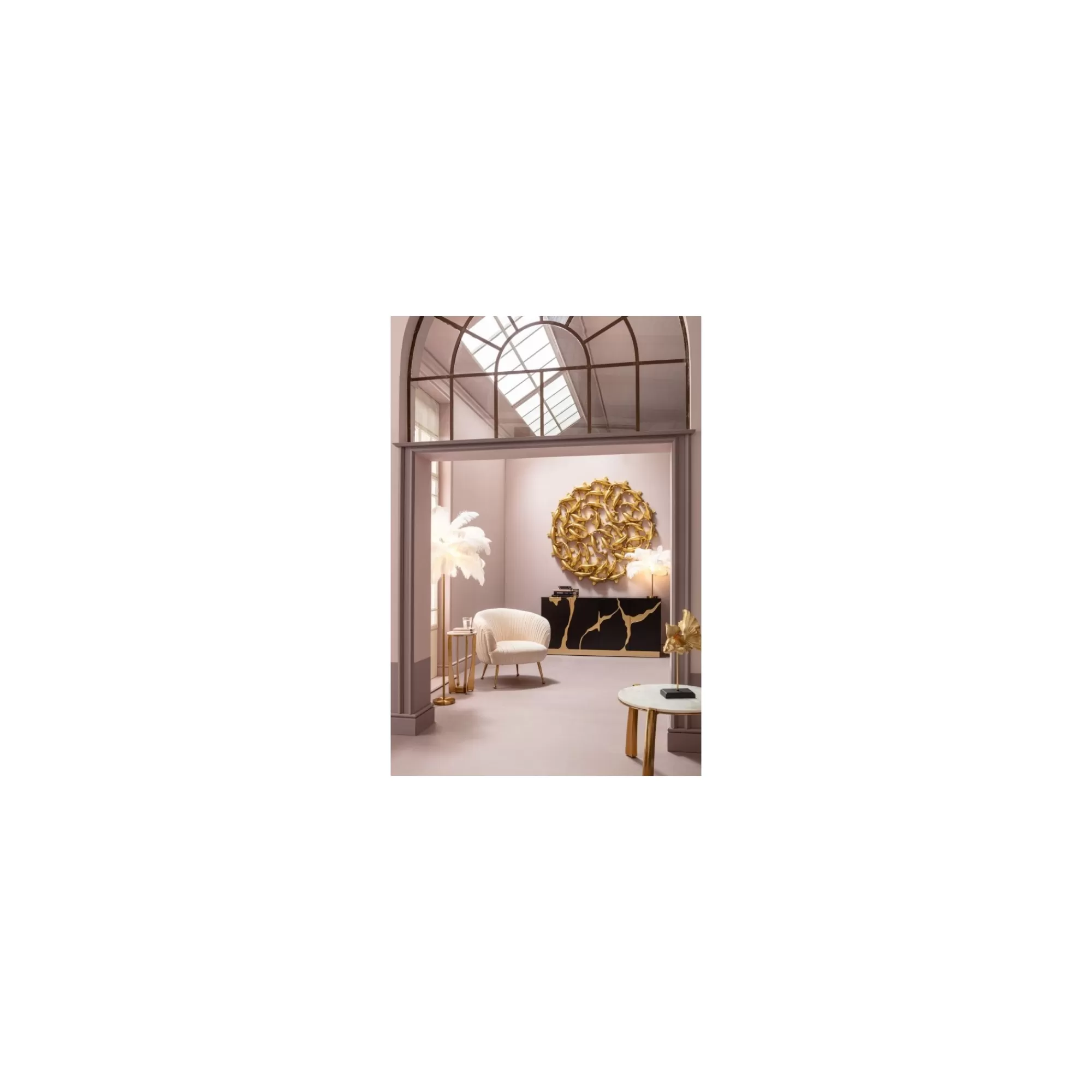 KARE Design Déco Murale Carpes Koï Dorées XL 160cm ^ Déco Murale