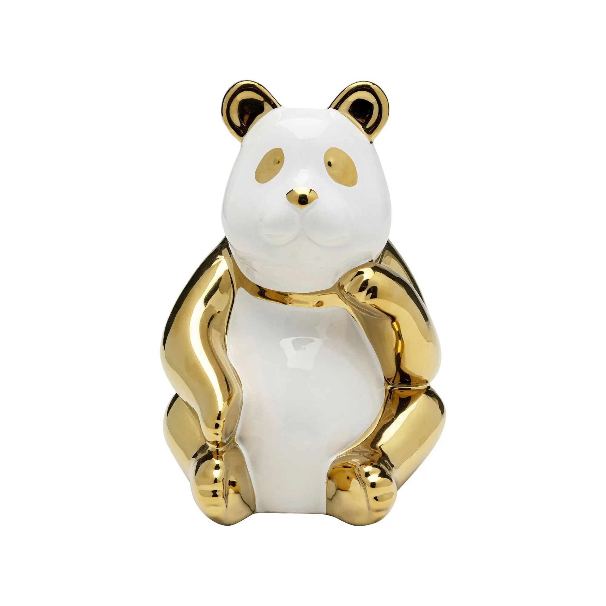 KARE Design Déco Panda Doré Et Blanc Assis 19cm ^ Déco