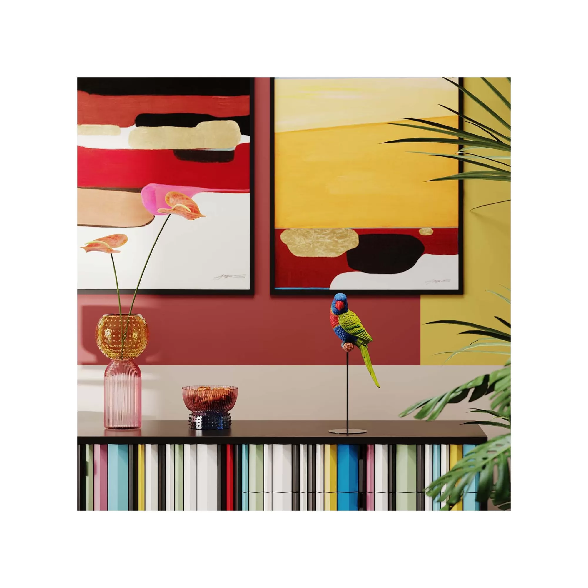 KARE Design Déco Perroquet Vert ^ Déco
