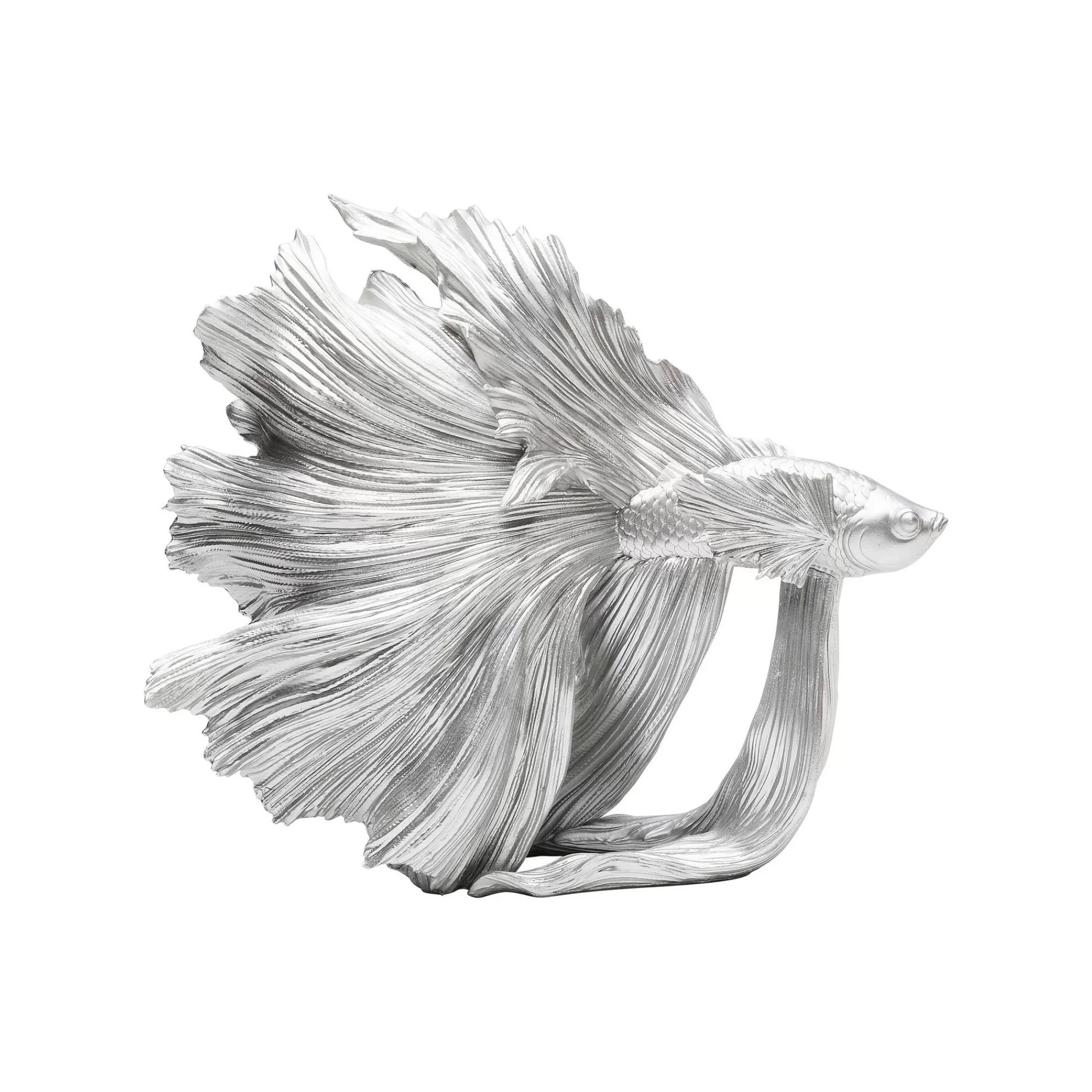 KARE Design Déco Poisson Combattant 34cm Argenté ^ Déco