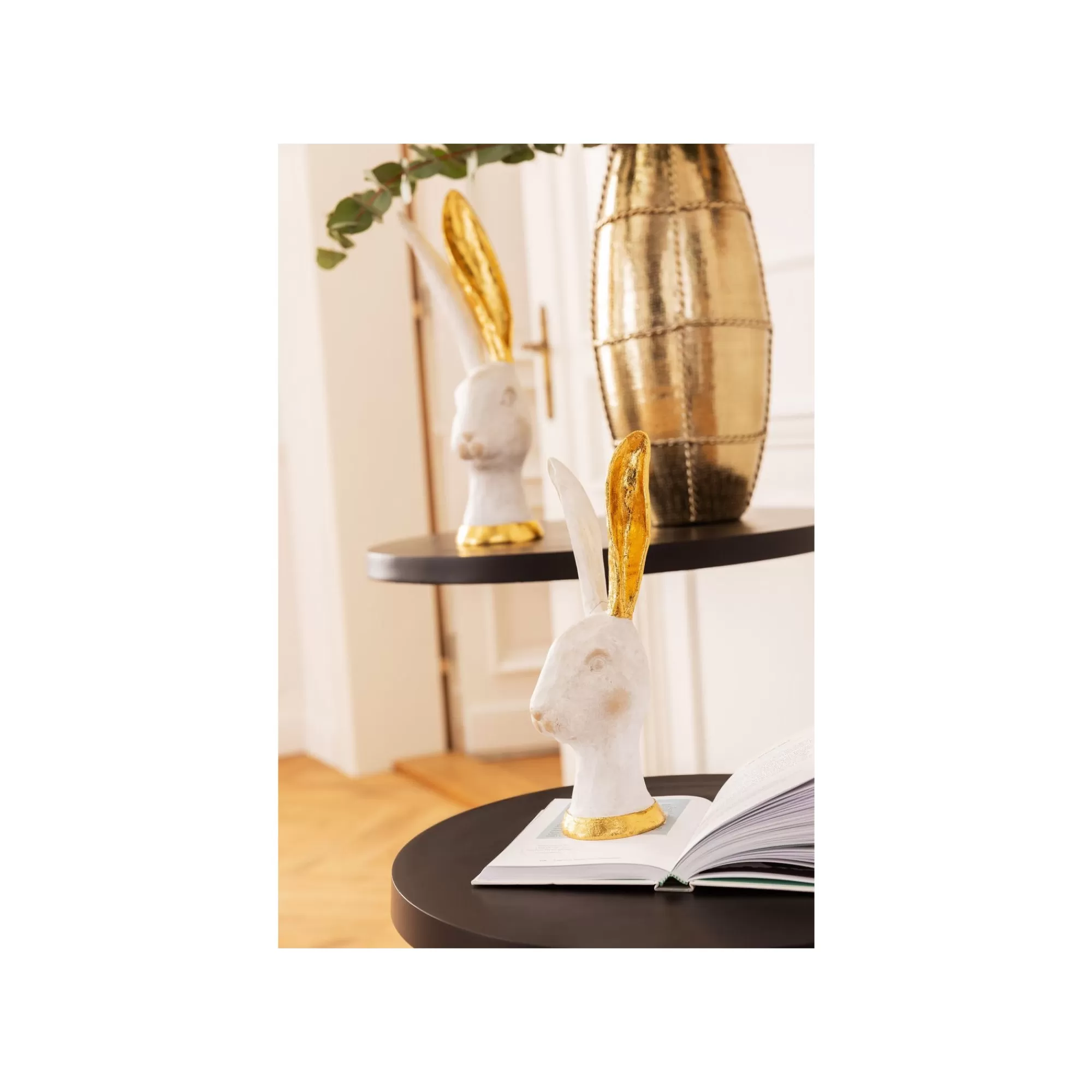 KARE Design Déco Tête De Lapin Blanc Et Doré 30cm ^ Déco