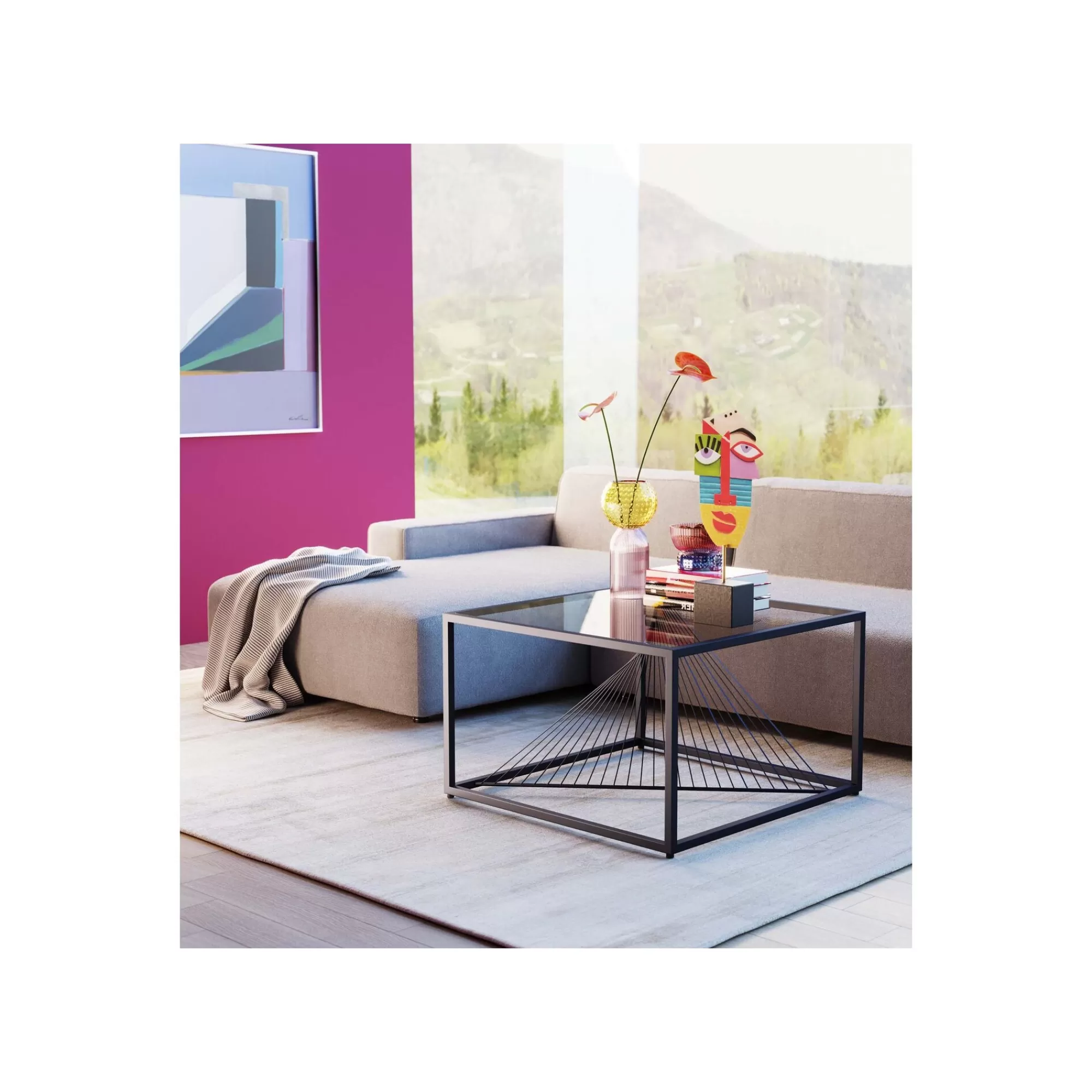 KARE Design Déco Visage Abstrait Multicolore ^ Déco
