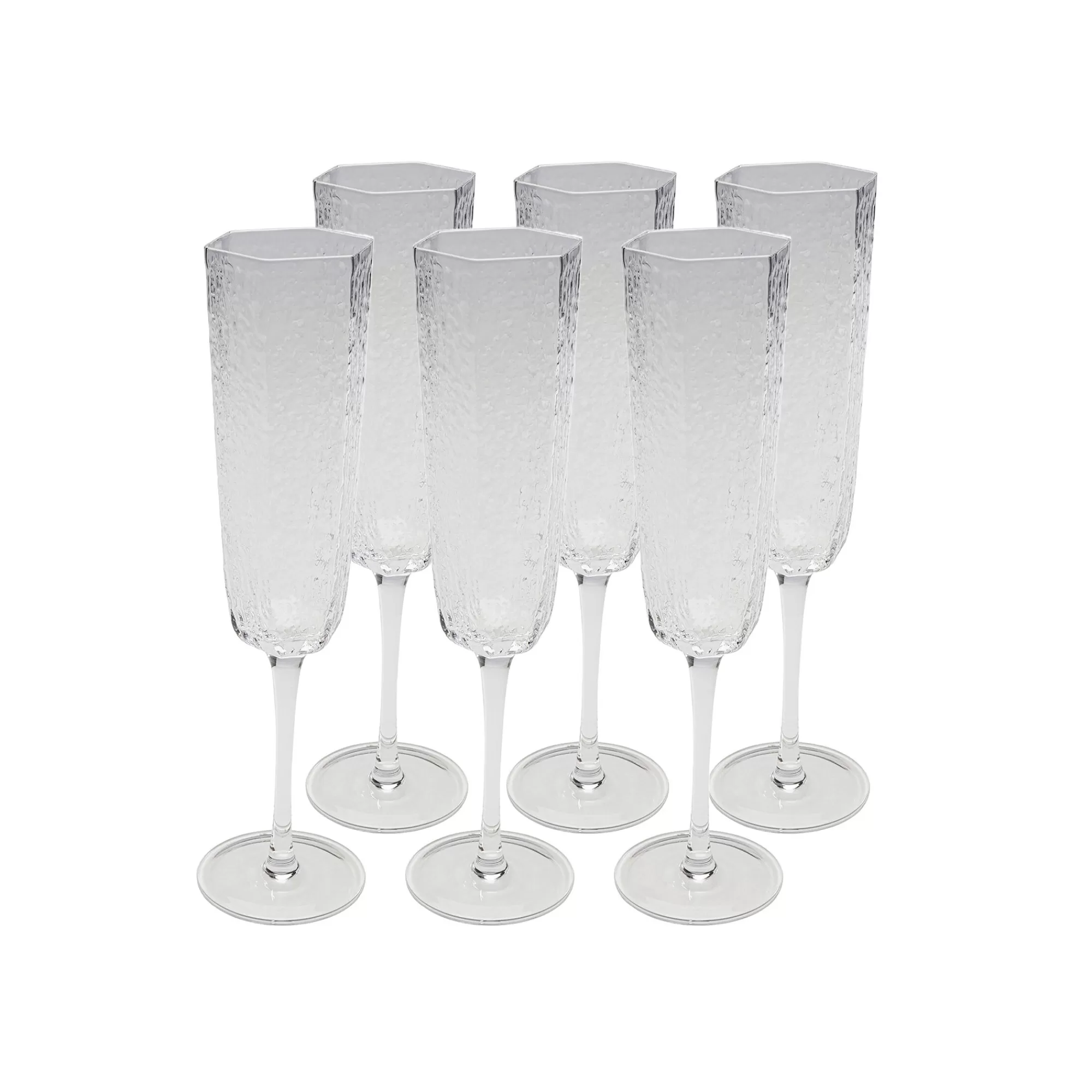 KARE Design Flûtes à Champagne Cascata Set De 6 ^ Vaisselle