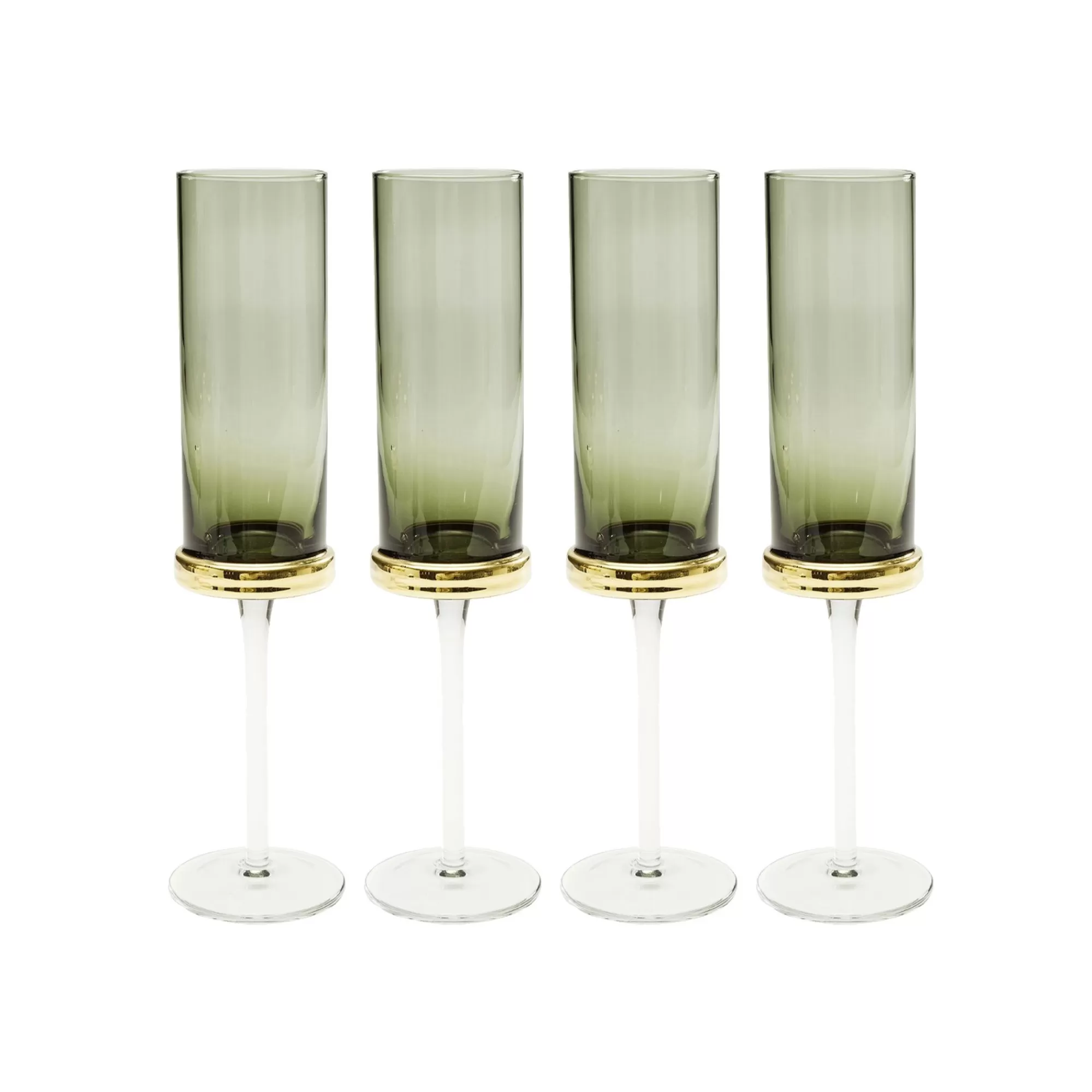 KARE Design Flûtes à Champagne Innocent Fumé Set De 4 ^ Vaisselle