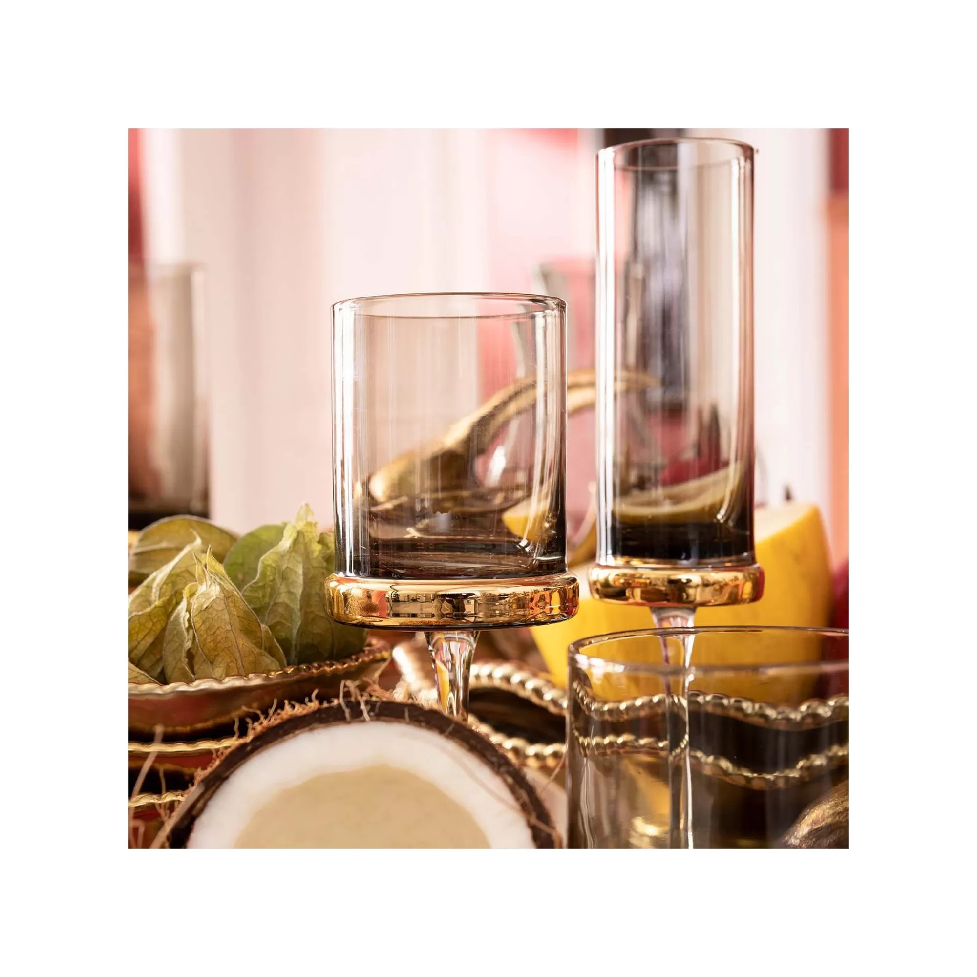 KARE Design Flûtes à Champagne Innocent Fumé Set De 4 ^ Vaisselle