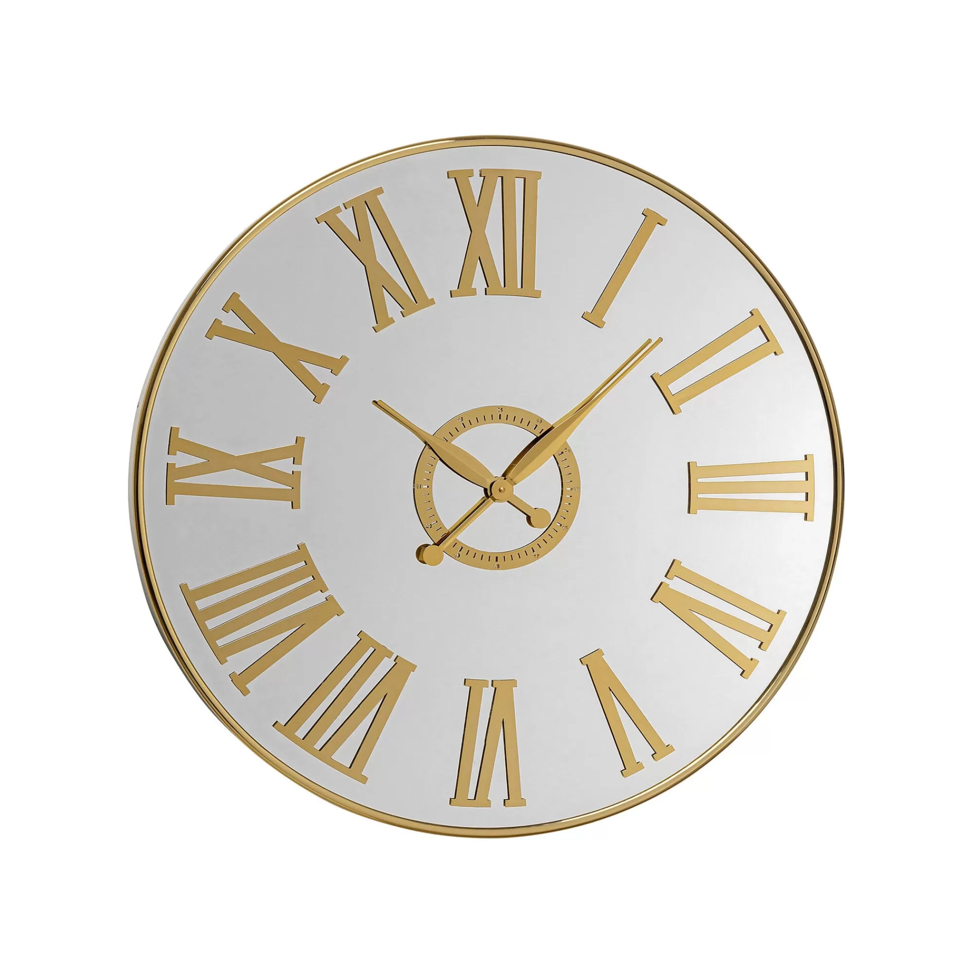 KARE Design Horloge Murale Casino Miroir Dorée 76cm ^ Horloge