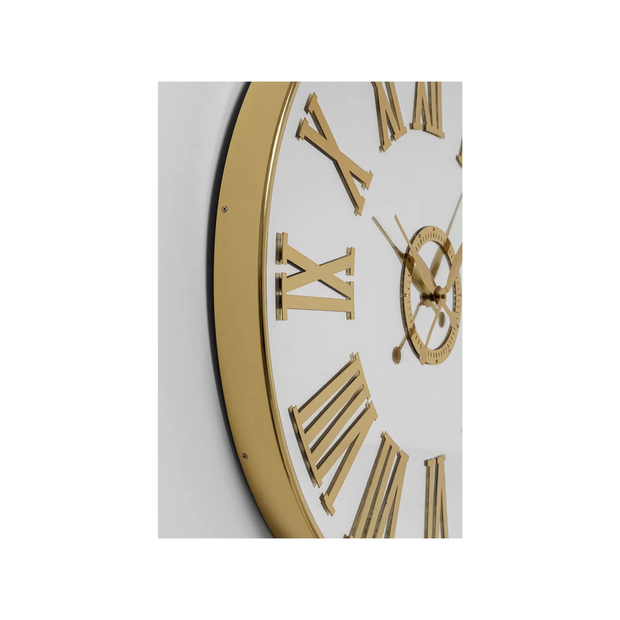 KARE Design Horloge Murale Casino Miroir Dorée 76cm ^ Horloge