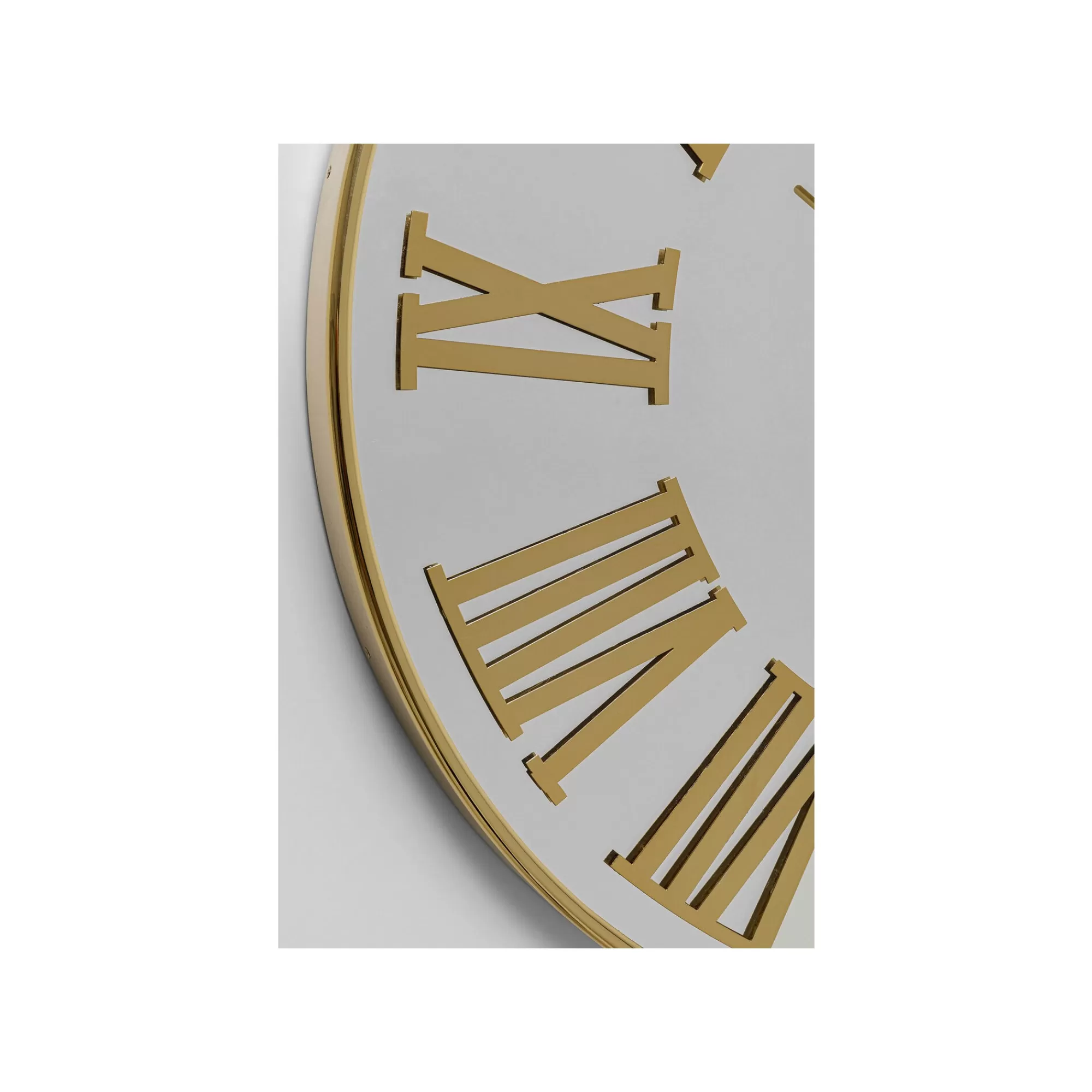 KARE Design Horloge Murale Casino Miroir Dorée 76cm ^ Horloge
