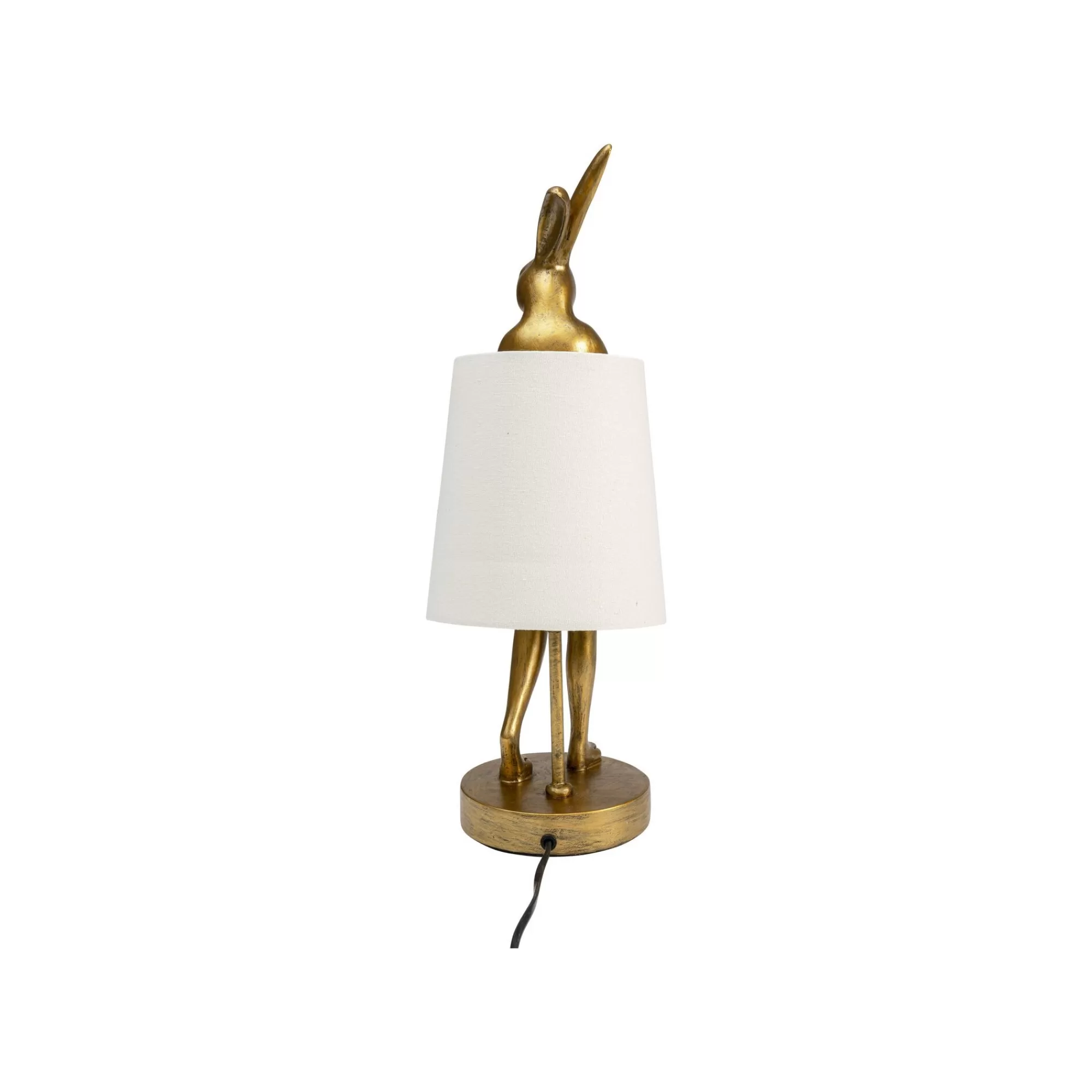 KARE Design Lampe Animal Lapin Dorée Et Beige 50cm ^ Lampe De Table