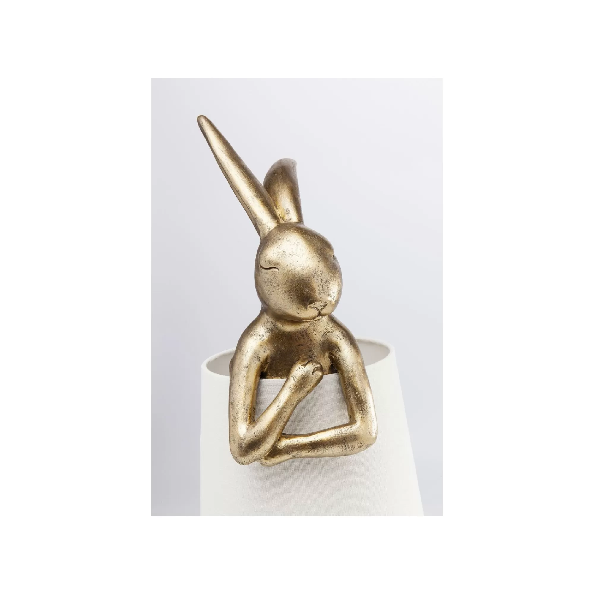 KARE Design Lampe Animal Lapin Dorée Et Beige 68cm ^ Lampe De Table