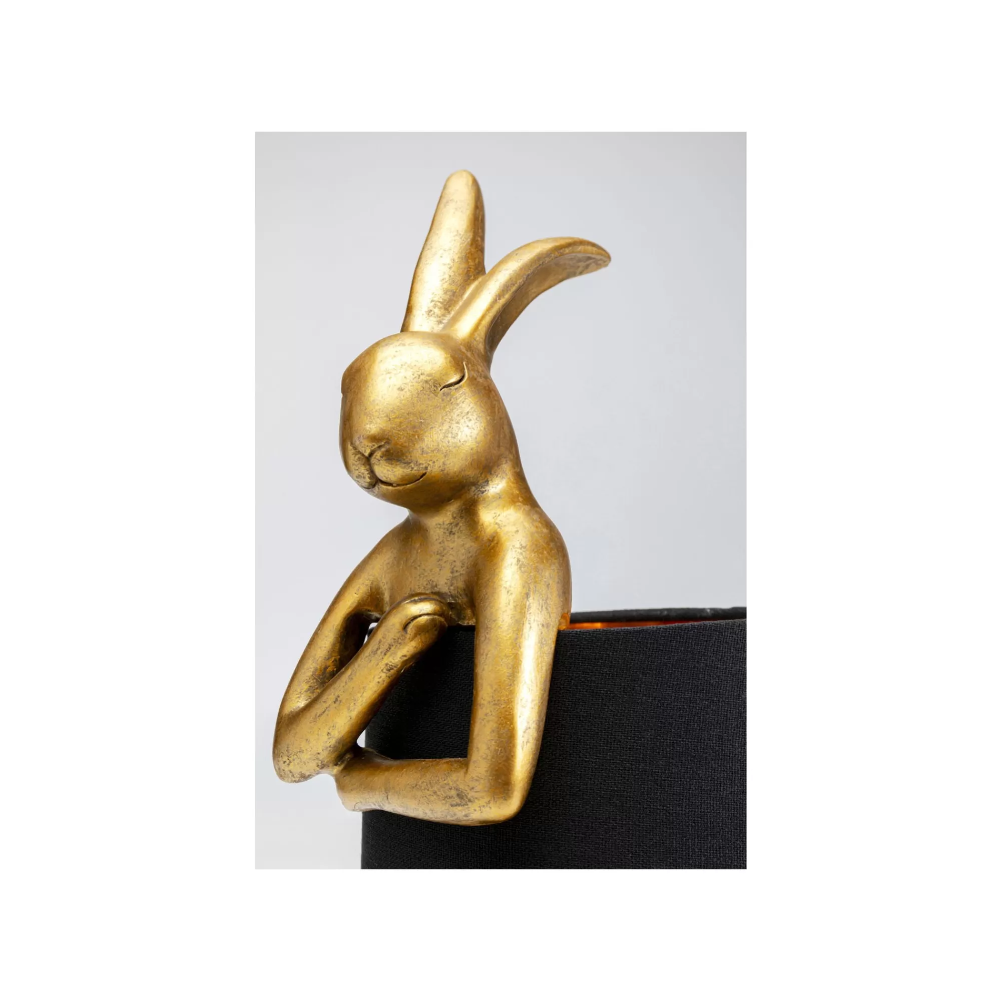 KARE Design Lampe Animal Lapin Dorée Et Noire 50cm ^ Lampe De Table