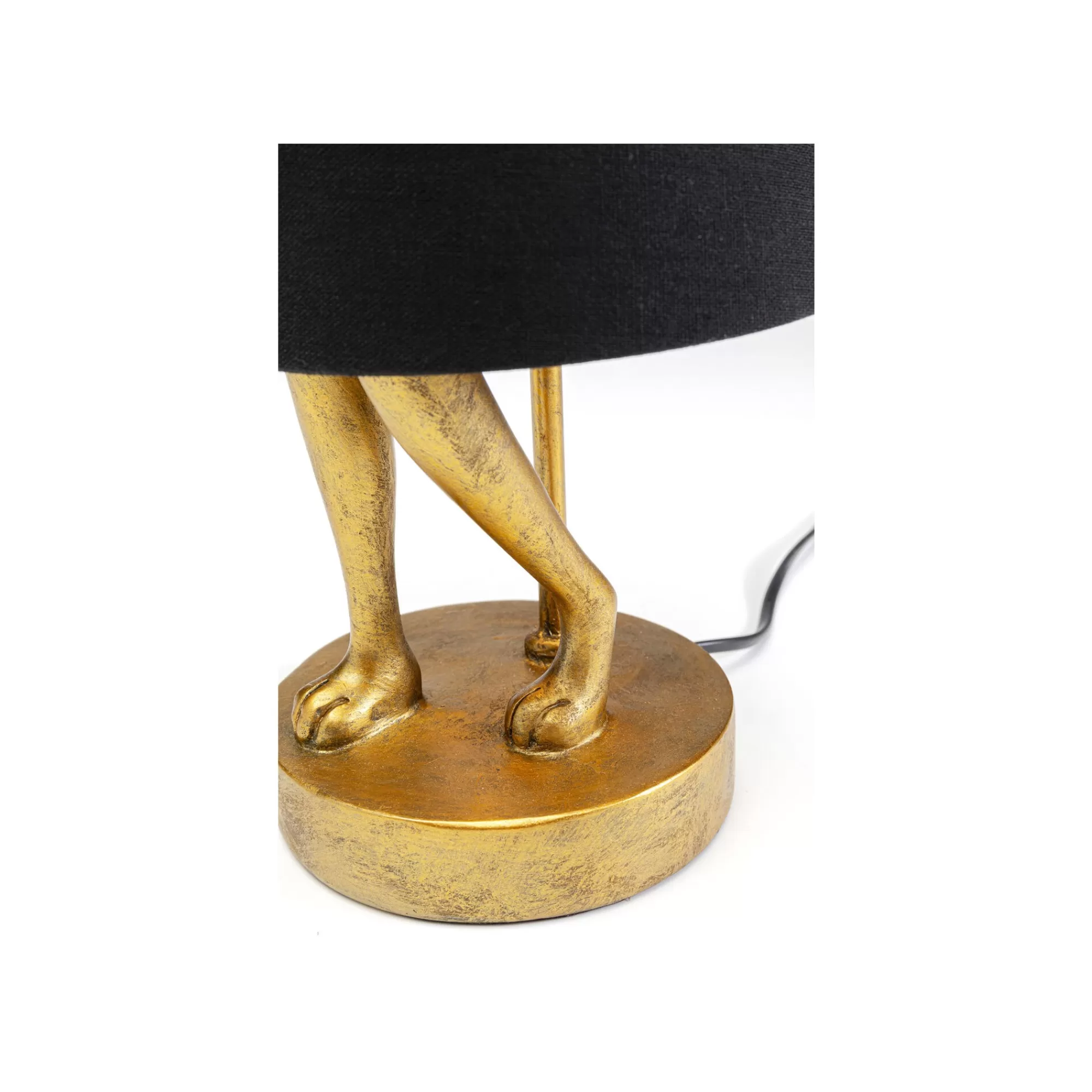 KARE Design Lampe Animal Lapin Dorée Et Noire 50cm ^ Lampe De Table