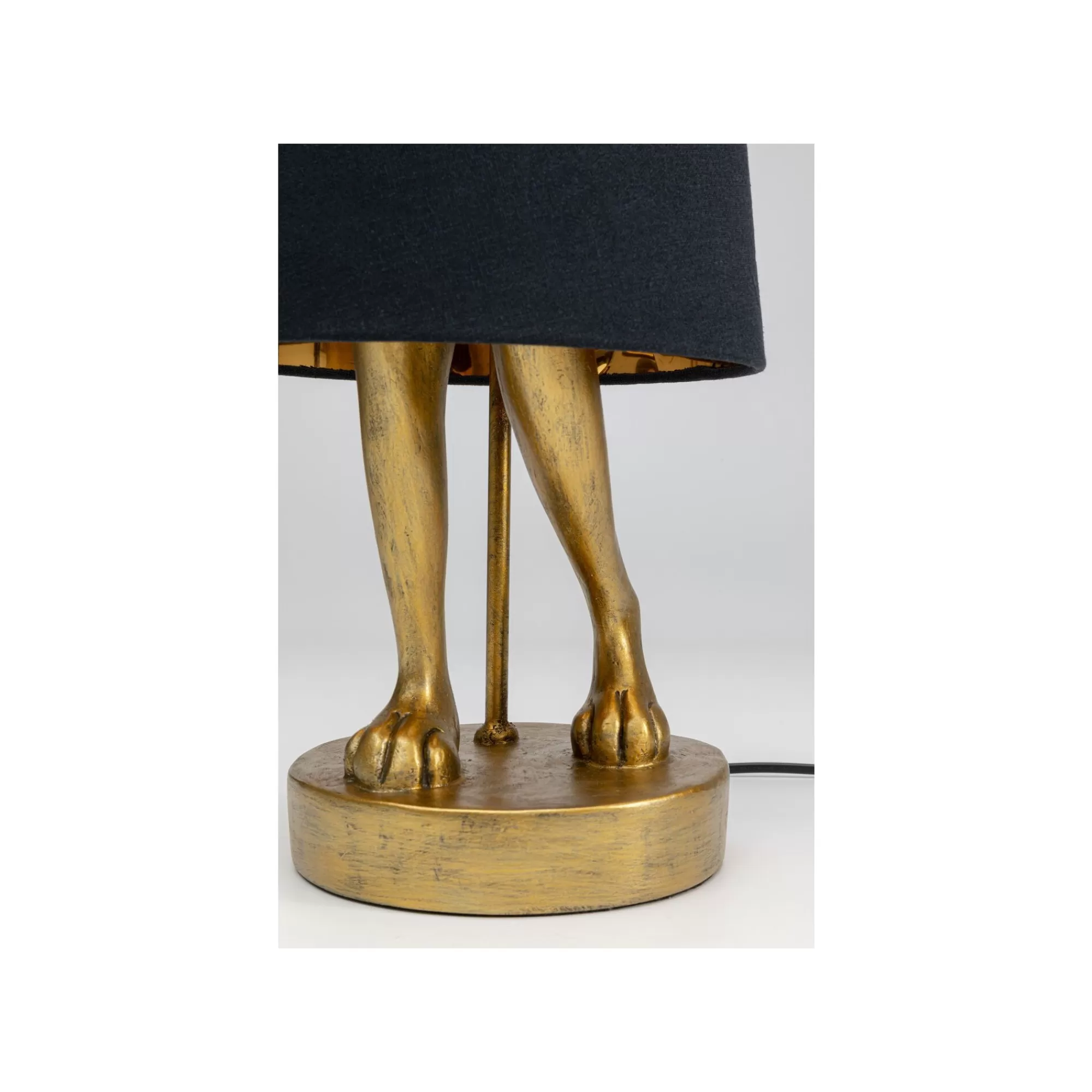 KARE Design Lampe Animal Lapin Dorée Et Noire 68cm ^ Lampe De Table