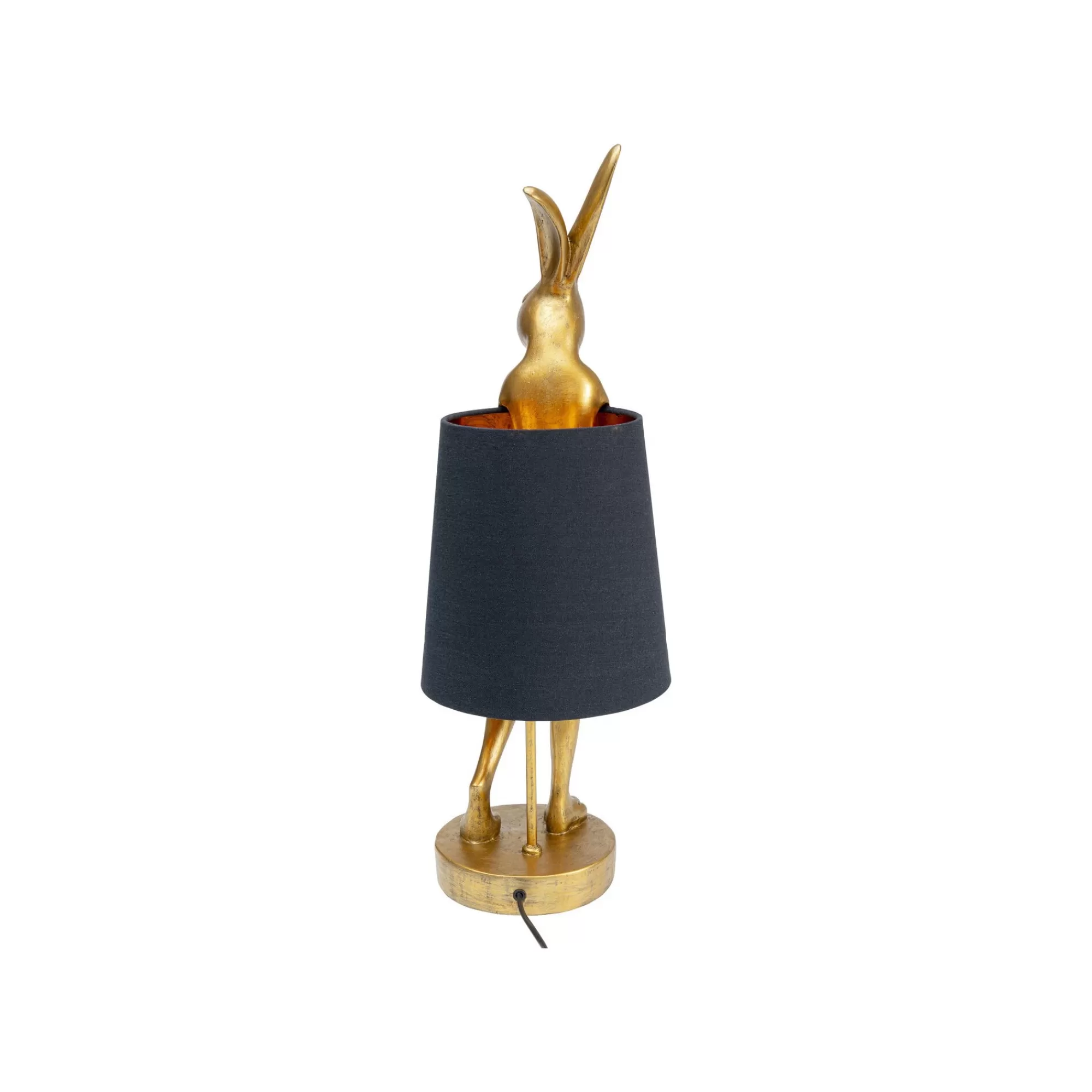KARE Design Lampe Animal Lapin Dorée Et Noire 68cm ^ Lampe De Table