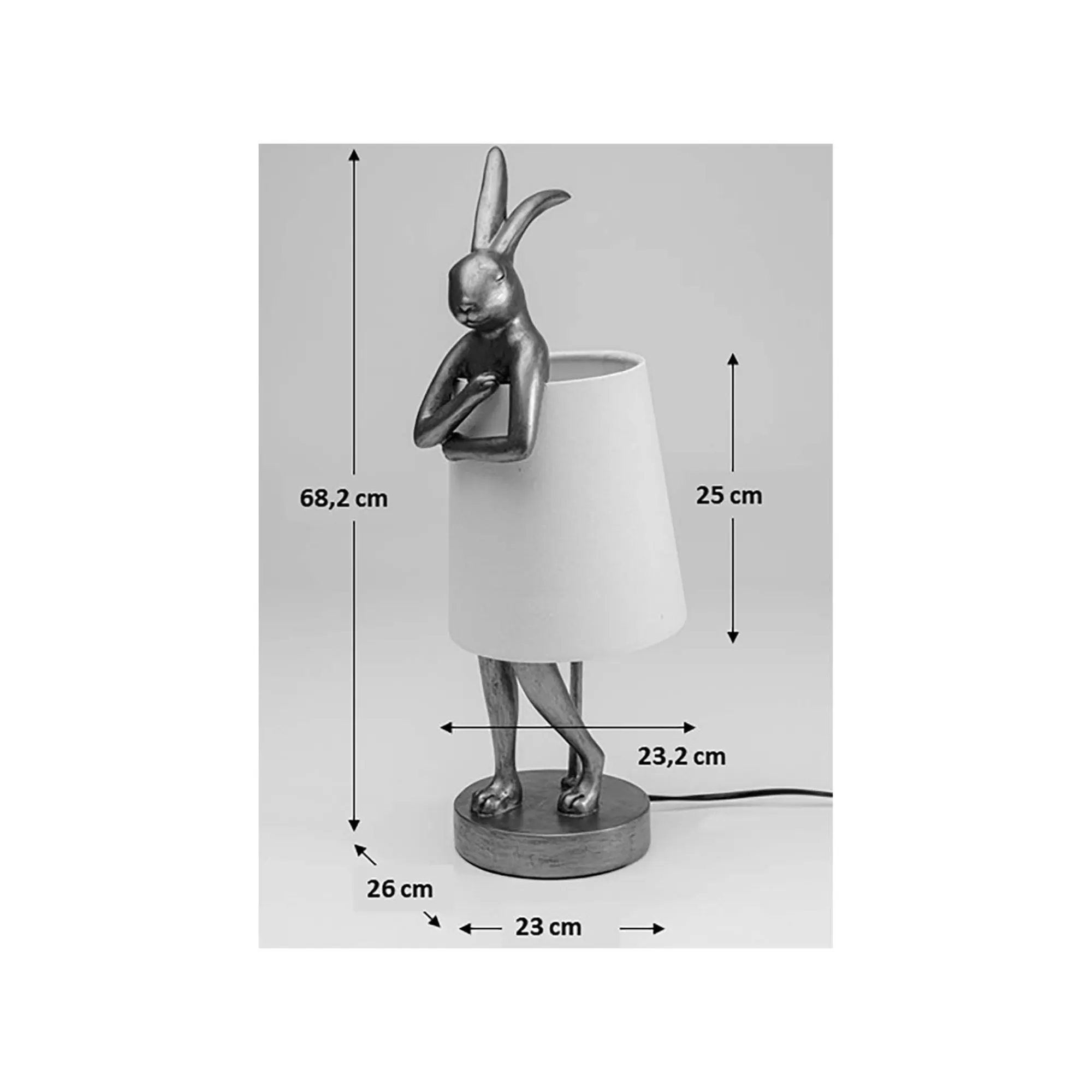 KARE Design Lampe Animal Lapin Dorée Et Verte 68cm ^ Lampe De Table