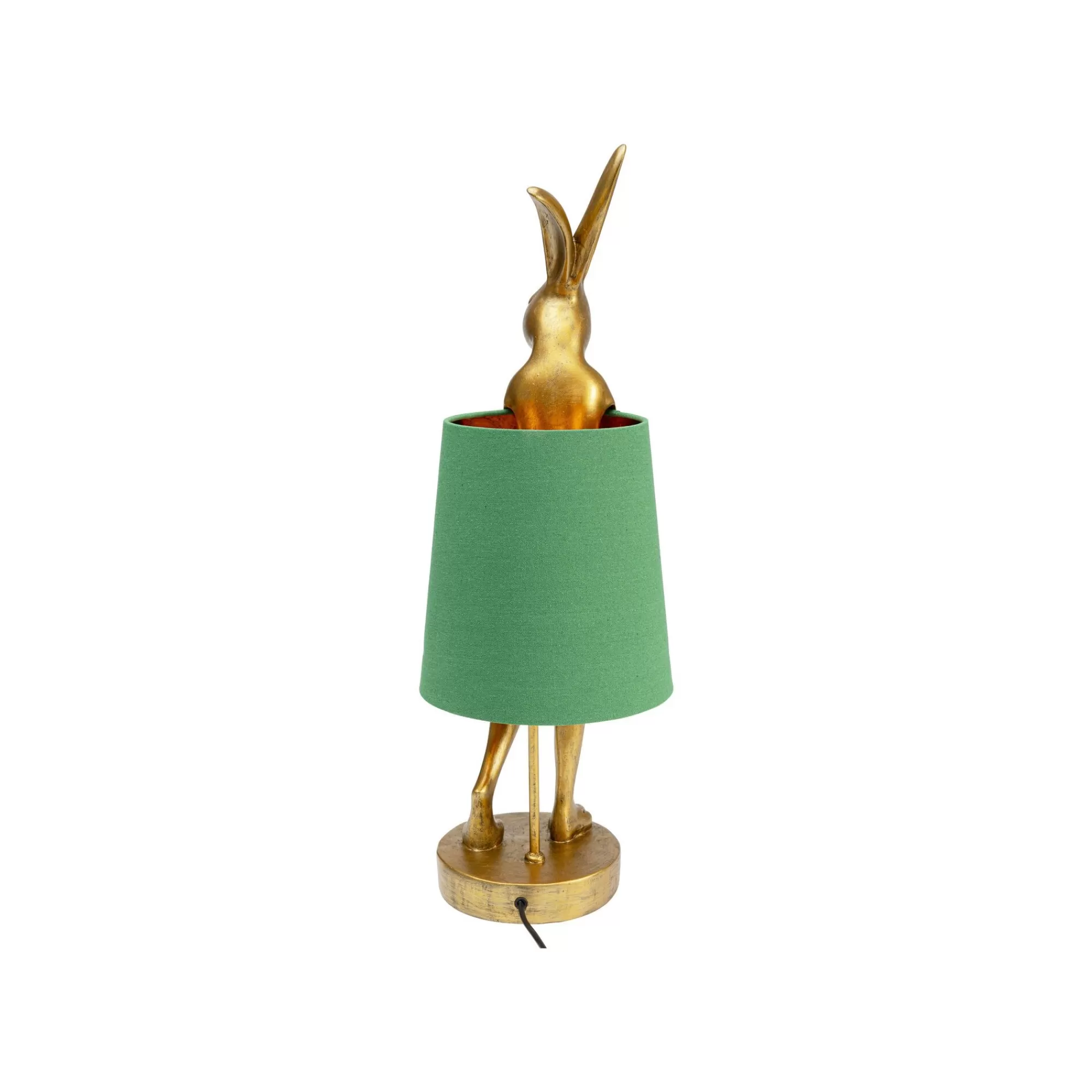 KARE Design Lampe Animal Lapin Dorée Et Verte 68cm ^ Lampe De Table