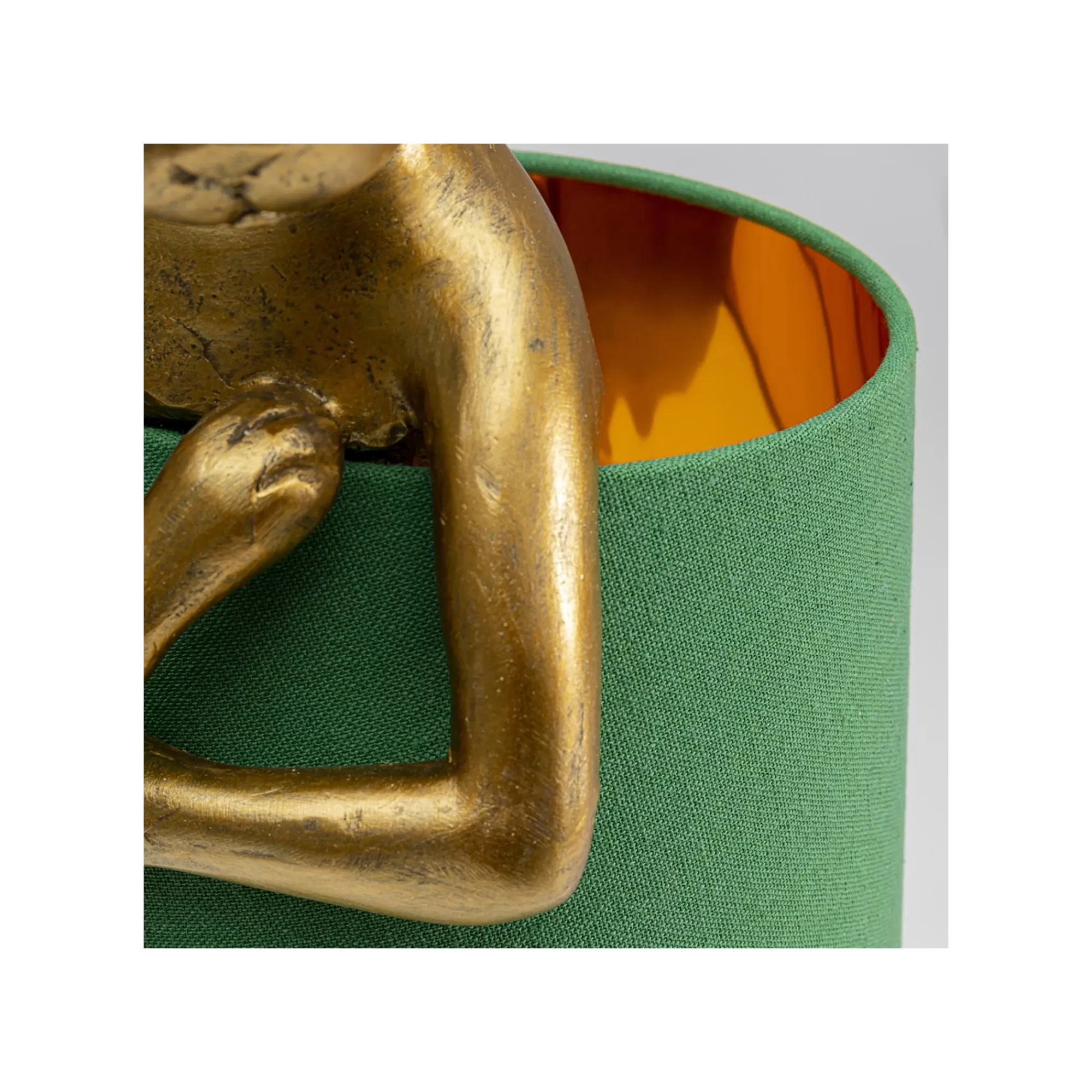 KARE Design Lampe Animal Lapin Dorée Et Verte 68cm ^ Lampe De Table