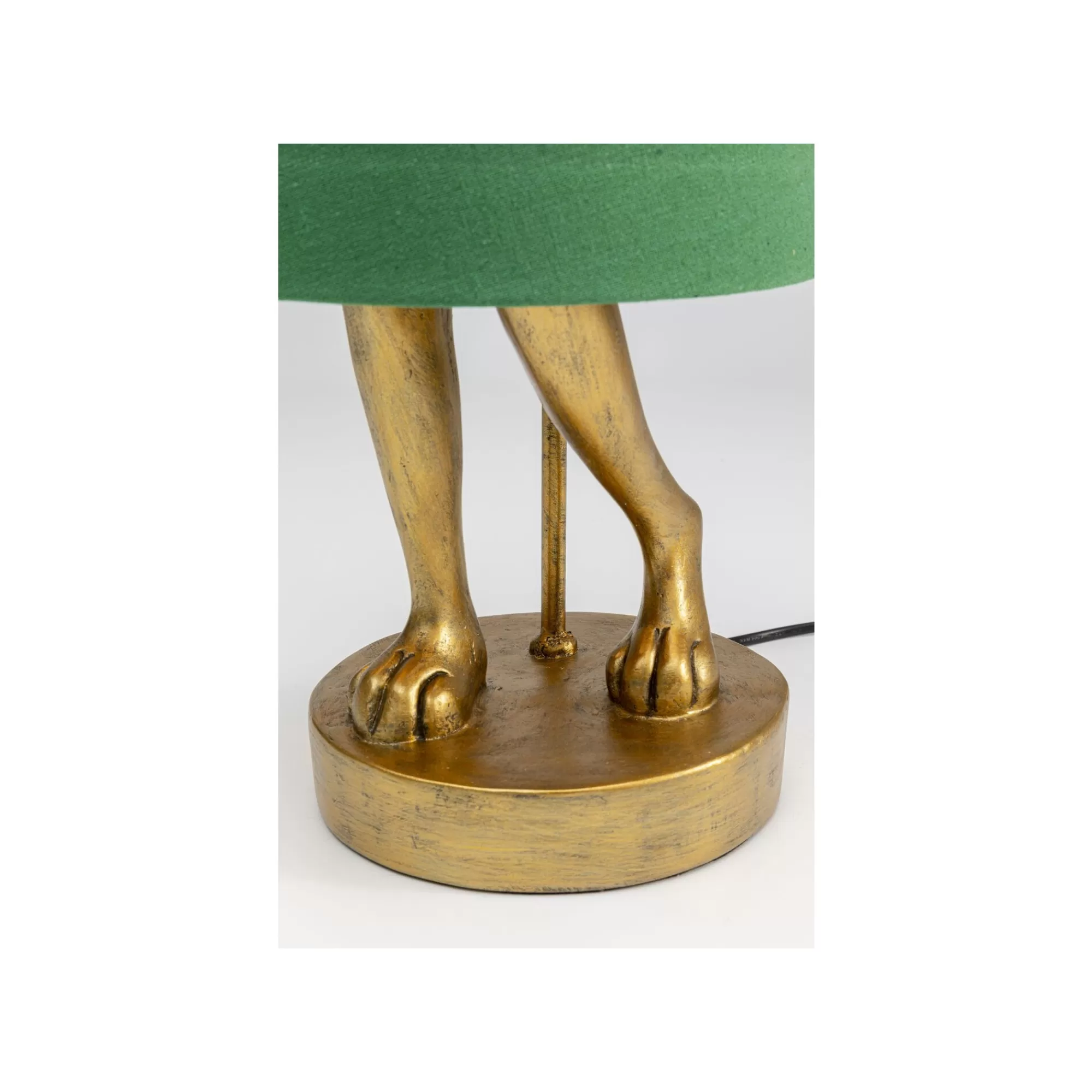 KARE Design Lampe Animal Lapin Dorée Et Verte 68cm ^ Lampe De Table