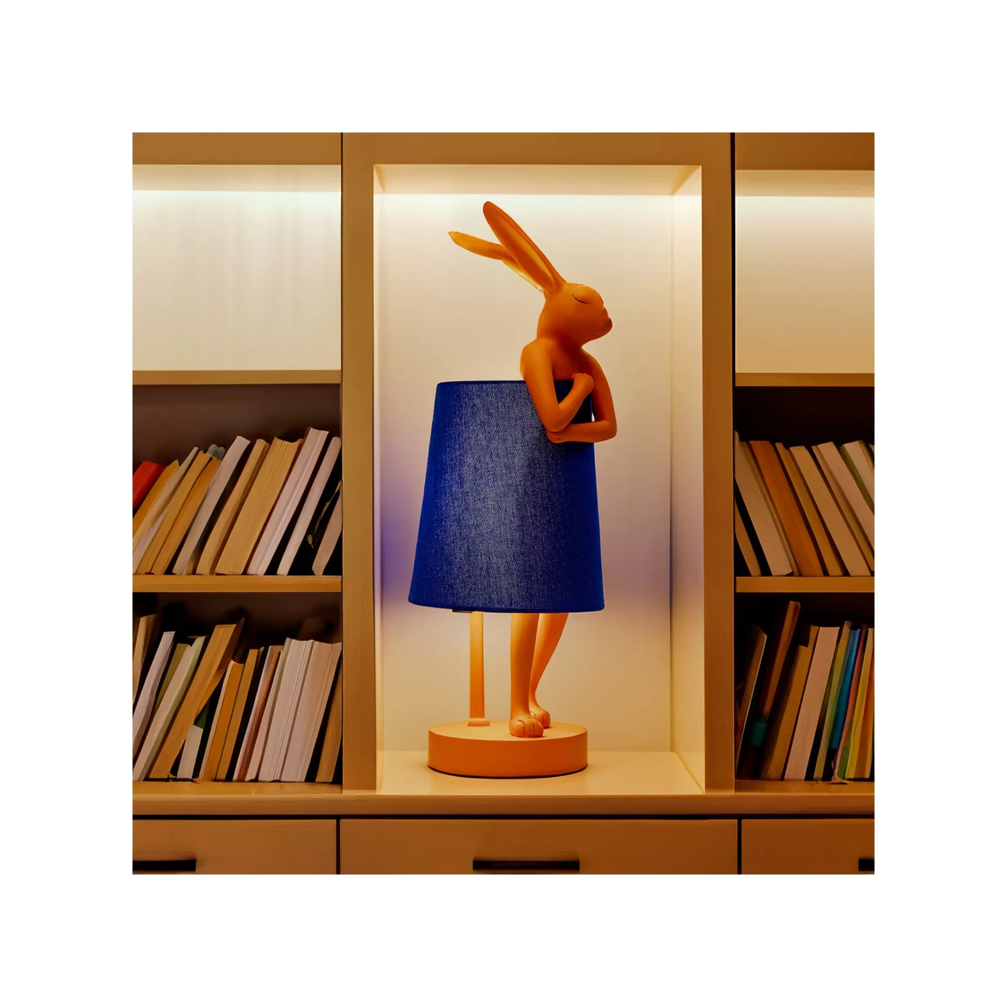 KARE Design Lampe Animal Lapin Orange Et Bleue 50cm ^ Lampe De Table